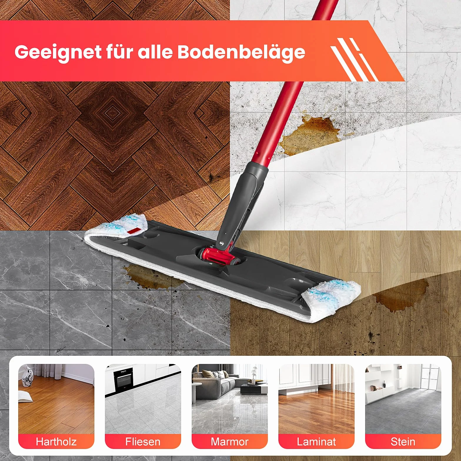 8 sztuk zapasowych pokrowców do wycieraczek Vileda H2PrO, podkładki z mikrofibry, zamiennik do płaskich podkładek O-Cedar H2prO, super siła czyszczenia, można prać w pralce i wielokrotnego użytku