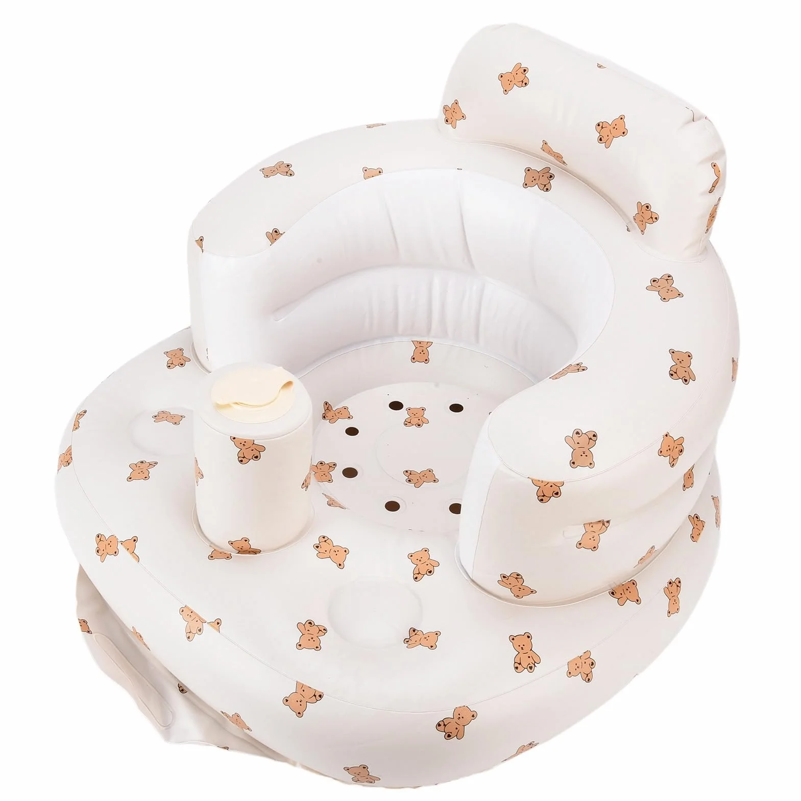 Krzesełko do Jedzenia dla Dzieci, Ochrona Kręgosłupa Nadmuchiwana Sofa dla Dzieci z rurką deflacyjną do Użytku na Zewnątrz w Domu (Wzór Troskliwego [gotowy magazyn])