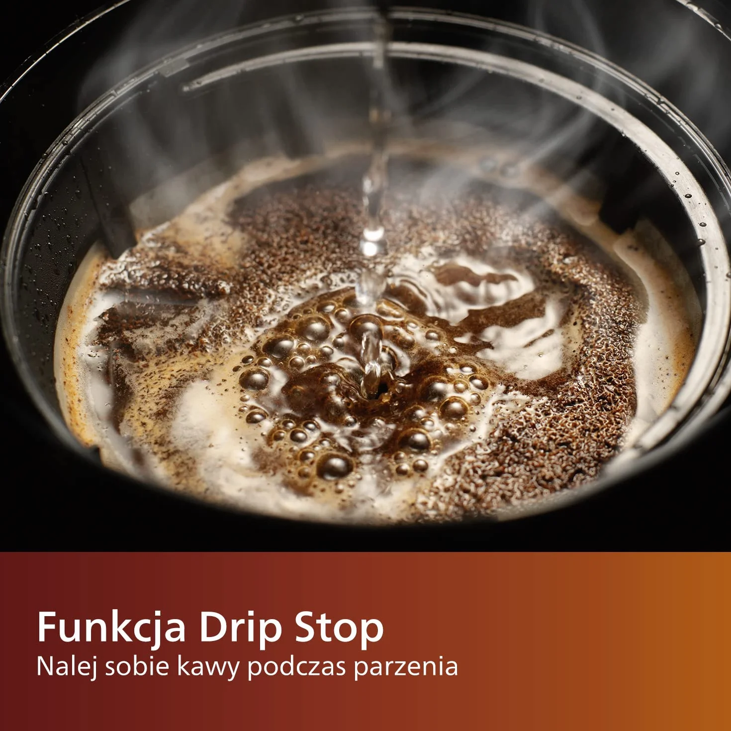 Philips Café Gaia Ekspres przelewowy do kawy,1,2 l Dzbanek termiczny utrzymuje temperaturę, Na 15 filiżanek, Stal szlachetna, Automatyczne wyłączanie, Blokada kapania, Satynowy Beżowy (HD7546/20)