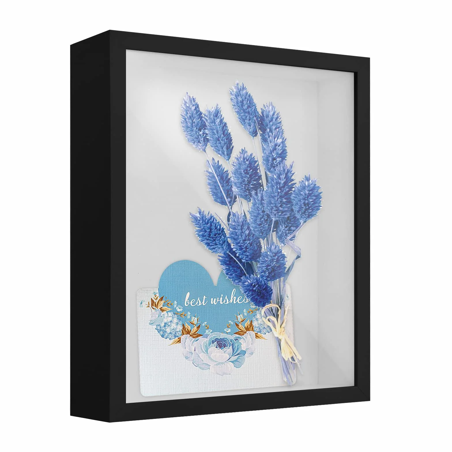 Ramki o głębokości, 22x27 cm Ramki na zdjęcia 3D, głęboka drewniana ramka na stół ścienny, ramka na zdjęcia 3D Shadow Box,Obrazy Witryna na Medal, Kwiat, Pamiątka, Rękodzieło, Czarny (5 cm)