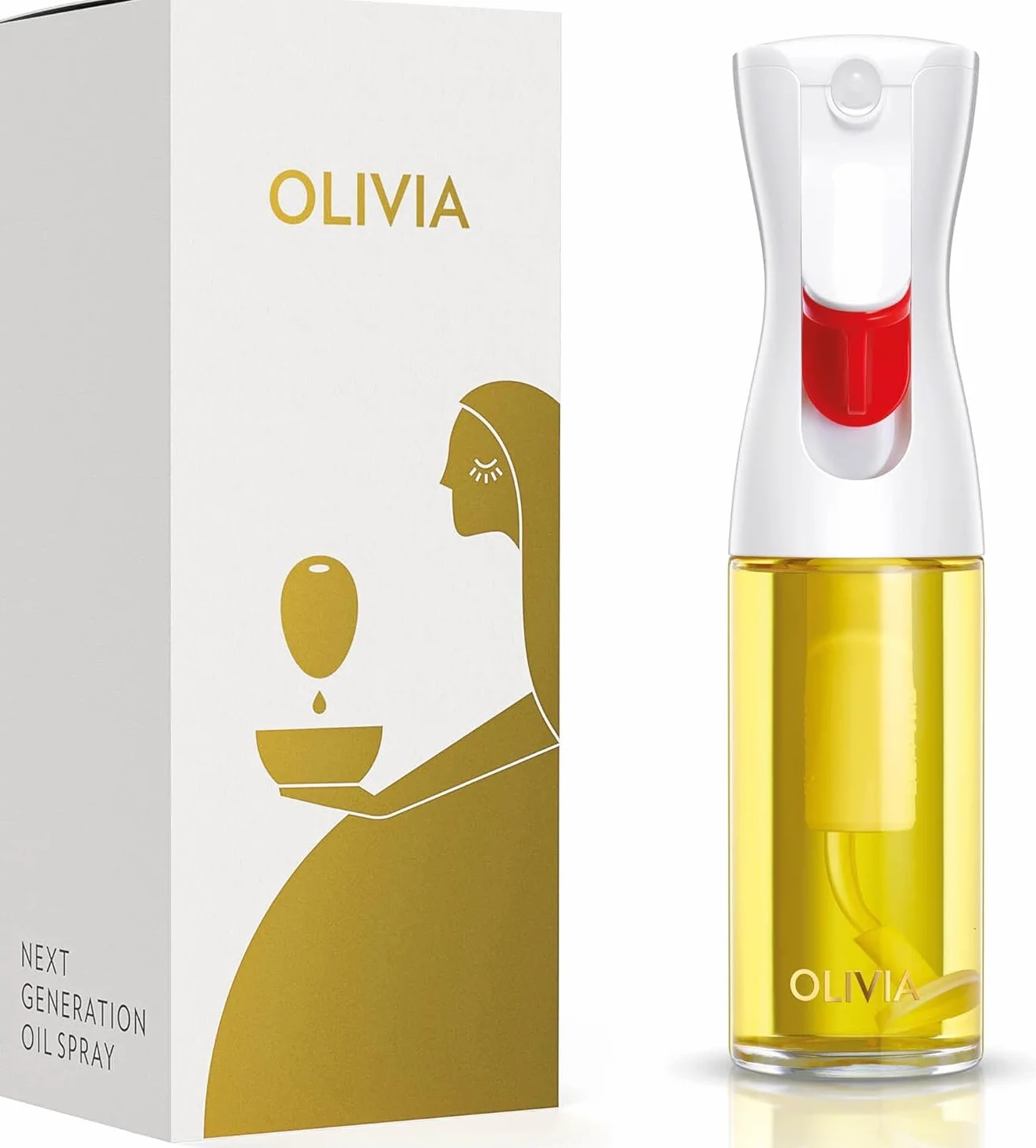 OLIVIA SIGNATURE Opryskiwacz do oleju kuchennego Flairosol, drobną mgiełką, szklana butelka z rozpylaczem