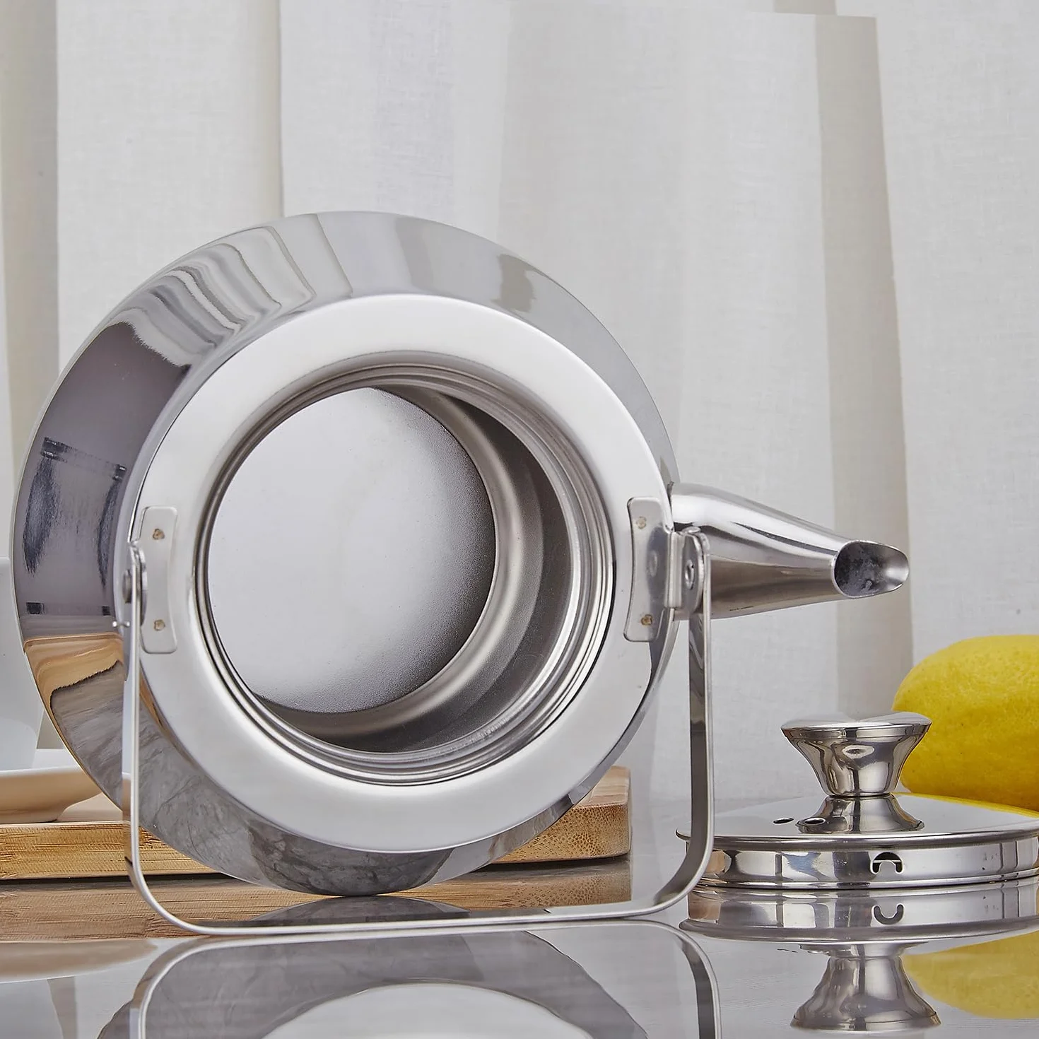 SANQIAHOME Dzbanek do herbaty 1.5 L ze stali nierdzewnej