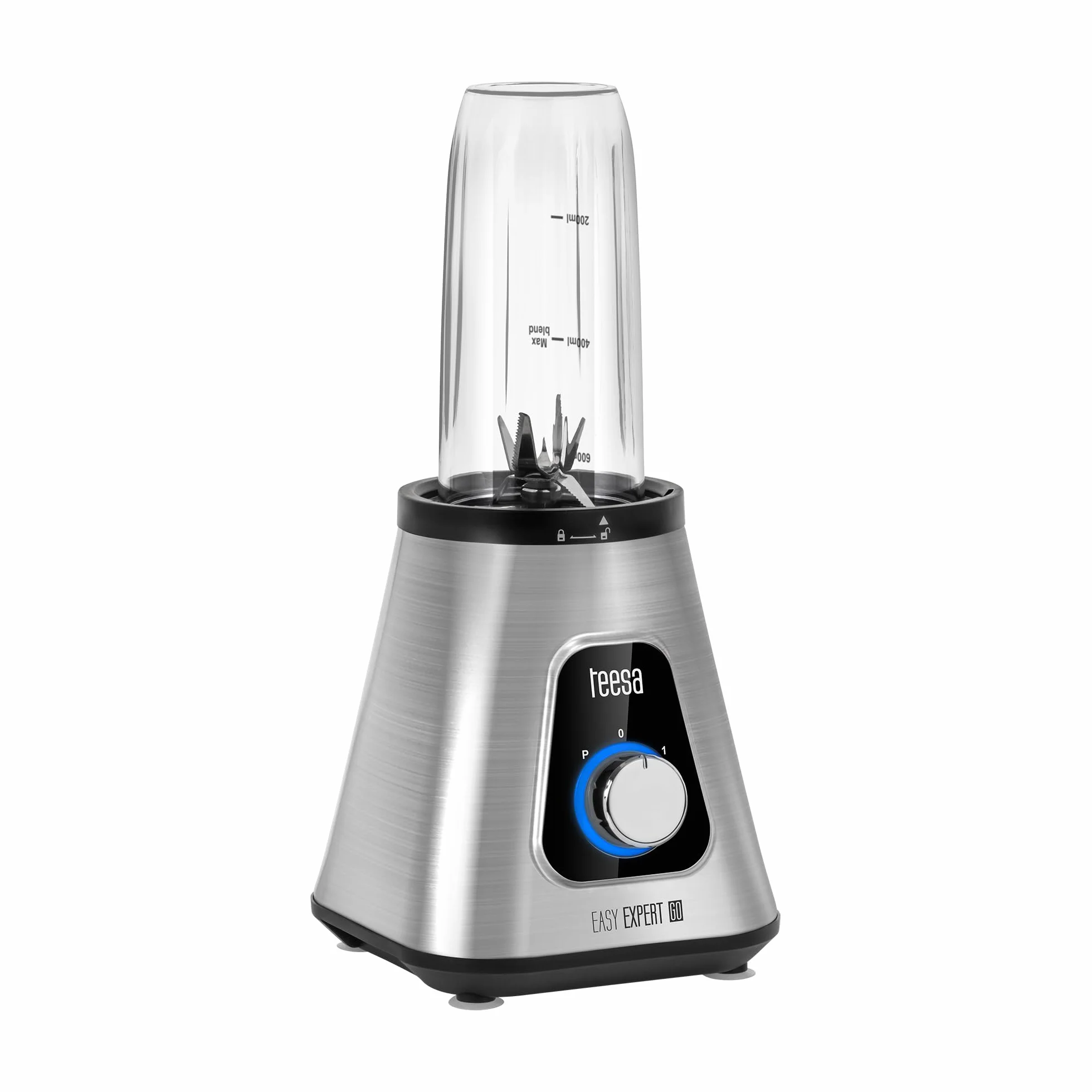 Teesa Blender Kielichowy Easy EXPERT GO Moc 1300 W Szklany Kielich o Pojemności 1,5 L Kruszy Lód TSA3549