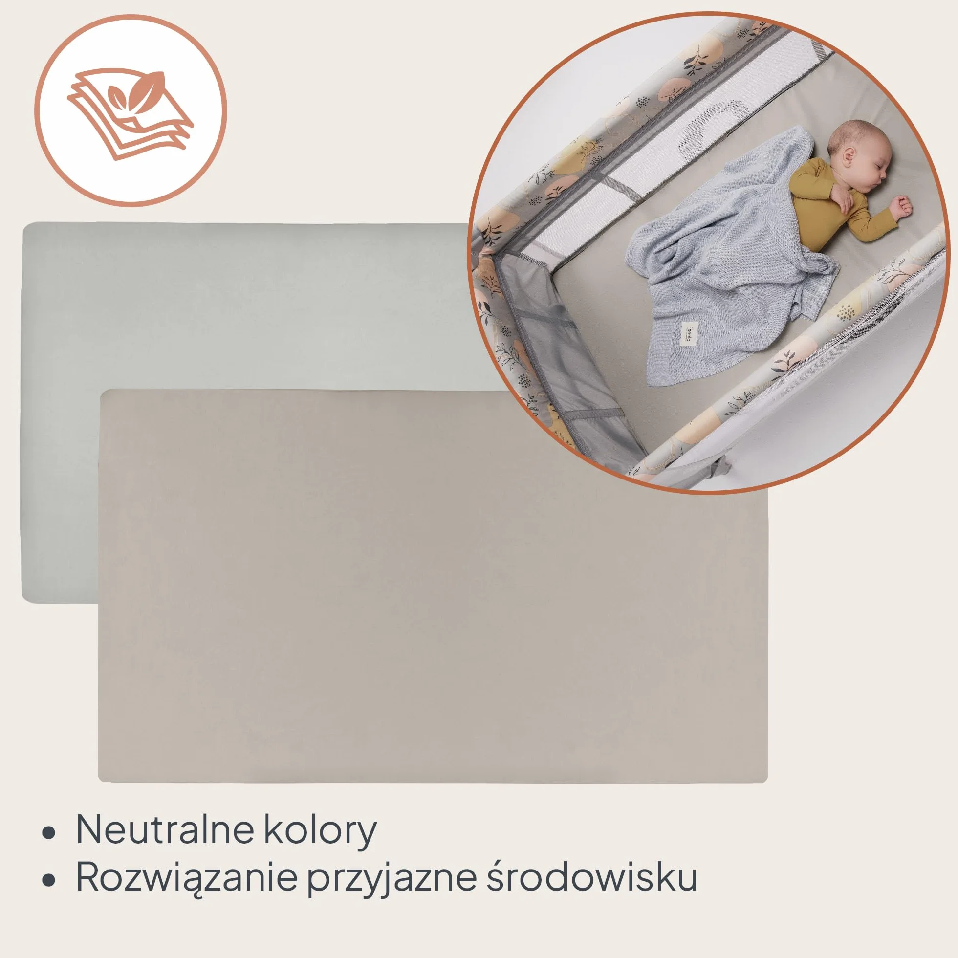 LIONELO Prześcieradło Bambusowe z Gumką 118x60 cm, Zestaw 2 szt. Niemowlęce, Do Łóżeczka Dziecięcego, Turystycznego, Niemowlęcego, Naturalny Materiał, Oddychające, Bamboo Sheet