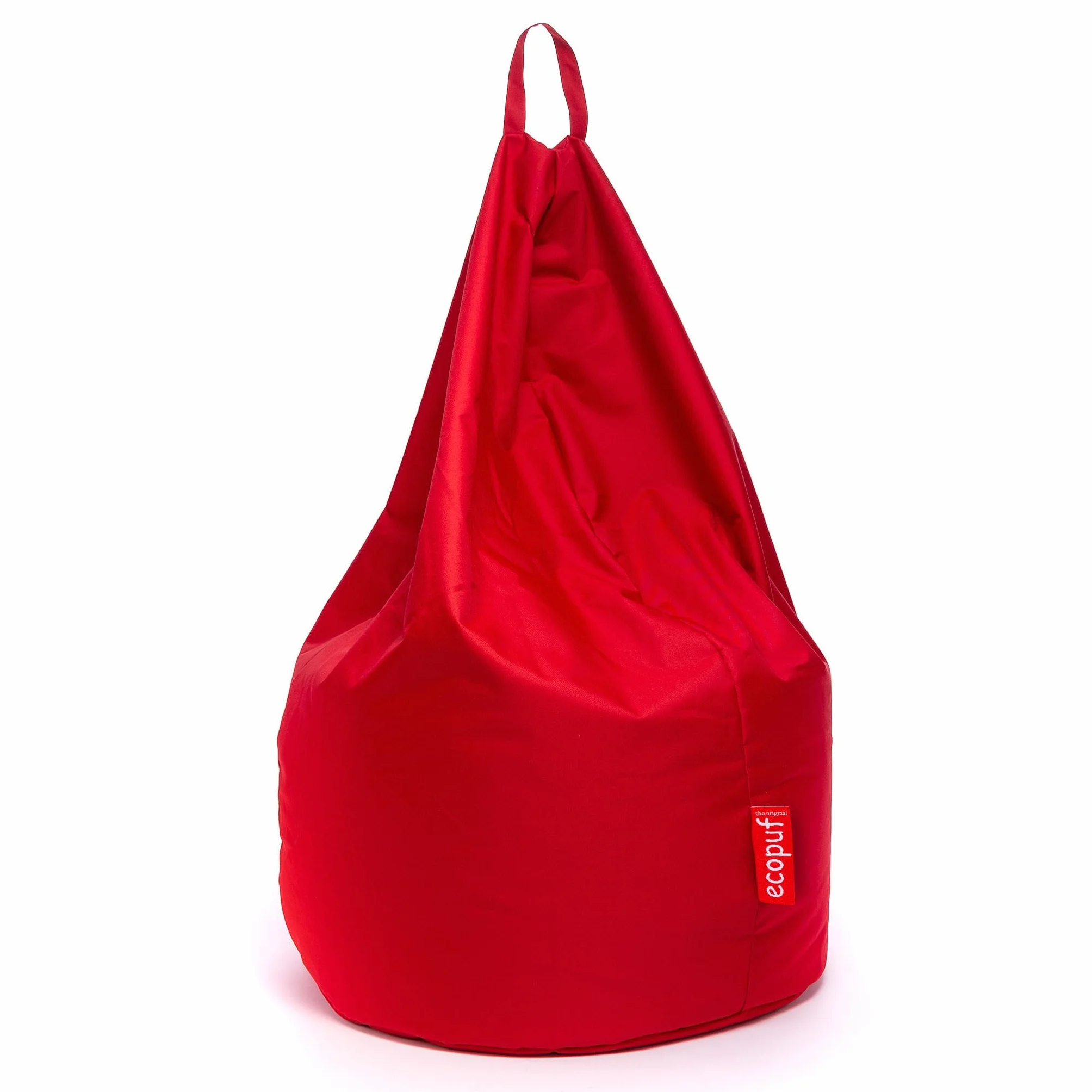 Ecopuf - Sako Pufa Fotel Zewnętrzny - Beanbag do pokoju dziecięcego - Stylowa poduszka z tkaniny - Fotel relaksacyjny - Wyposażenie domu - Rozmiar XL - 85x135cm - Czerwony Nc12
