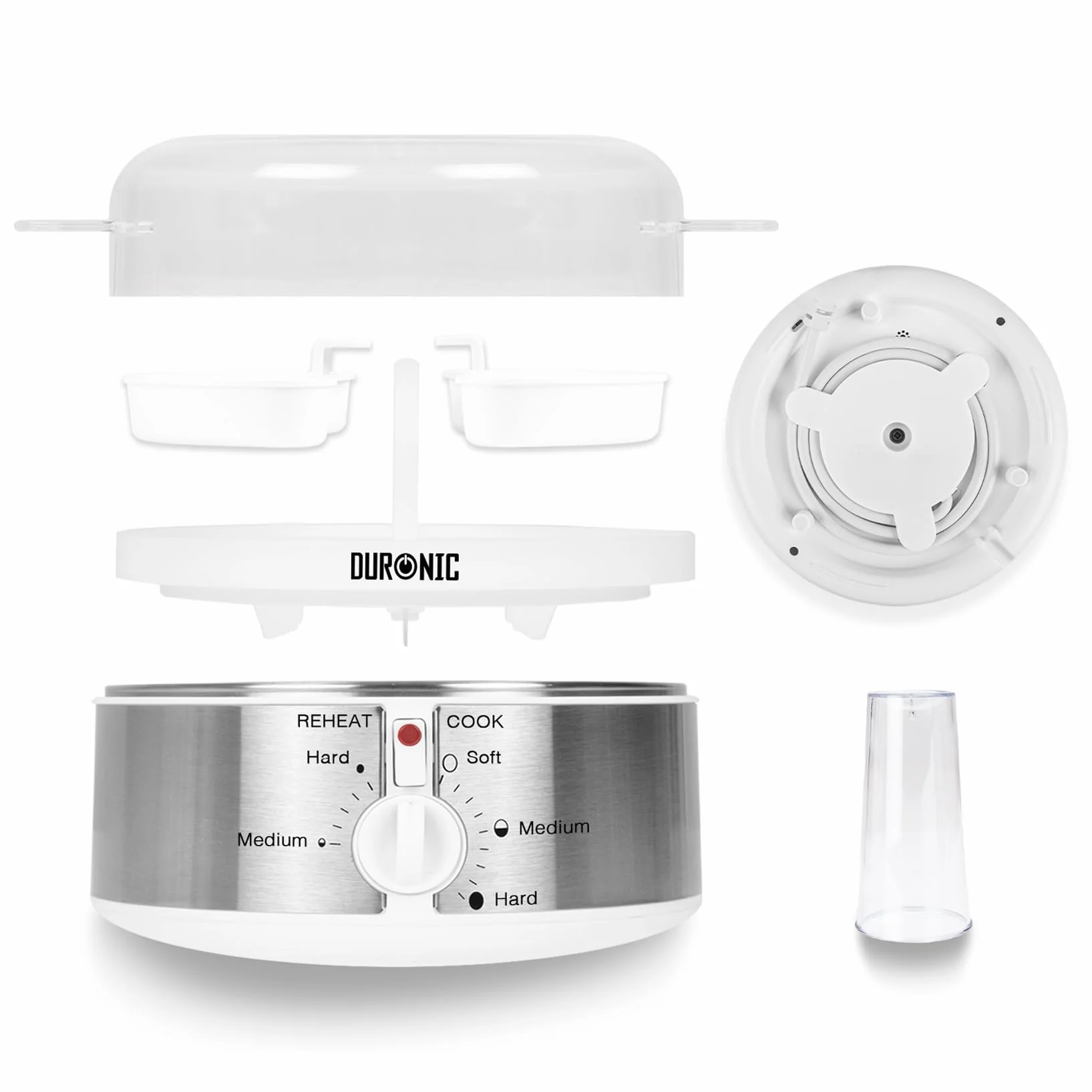 Duronic EB35 WE Jajowar do gotowania jajek 350 W 7 jaj timer automatyczny