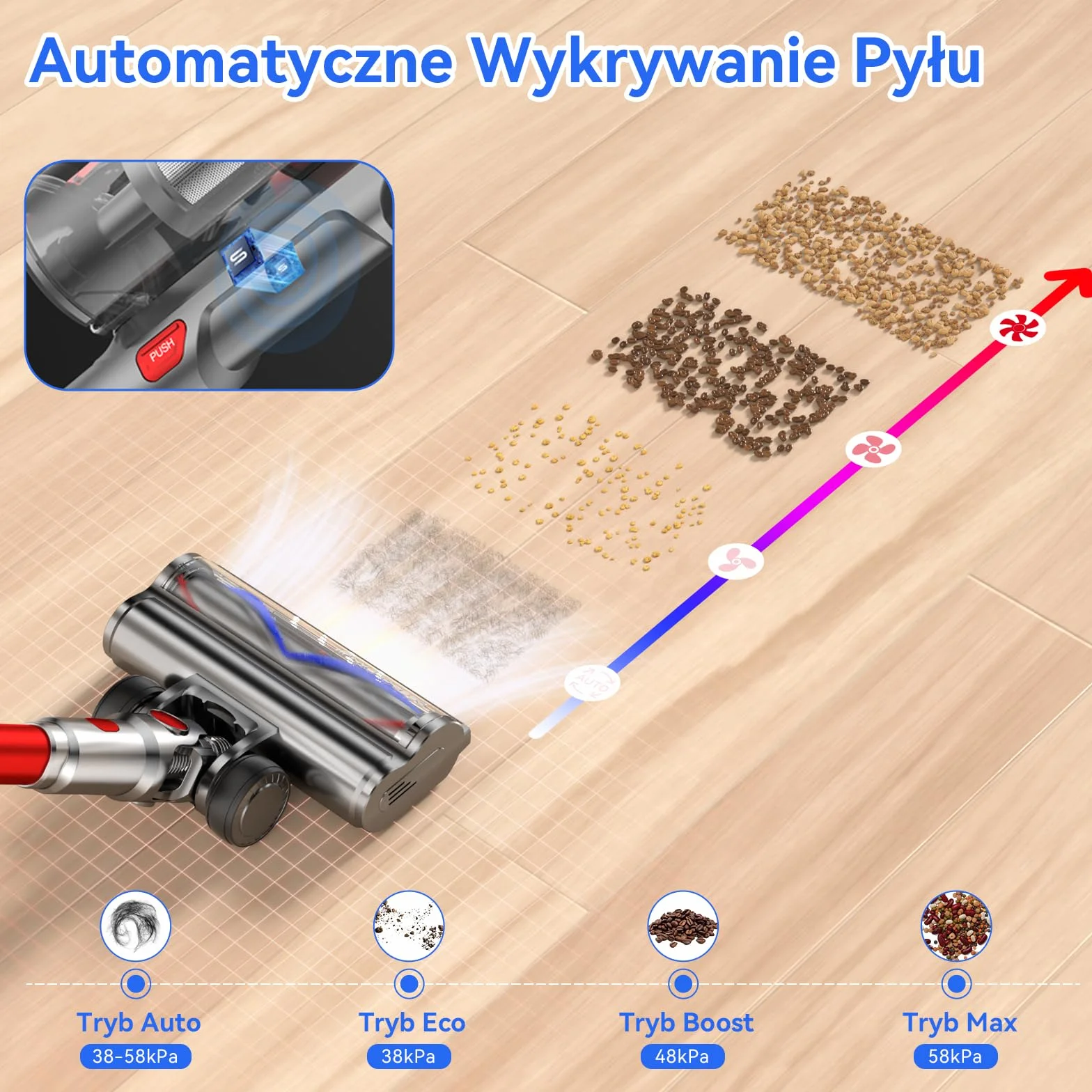V15 Pro Max Bezprzewodowy Odkurzacz w Sztyfcie, Odkurzacz 58kpa, 600w, Czas Pracy 80 Minut i Wymienny Akumulator, Odkurzacze Pionowe do SierśCi ZwierząT, DywanóW, PodłóG Samochodowych