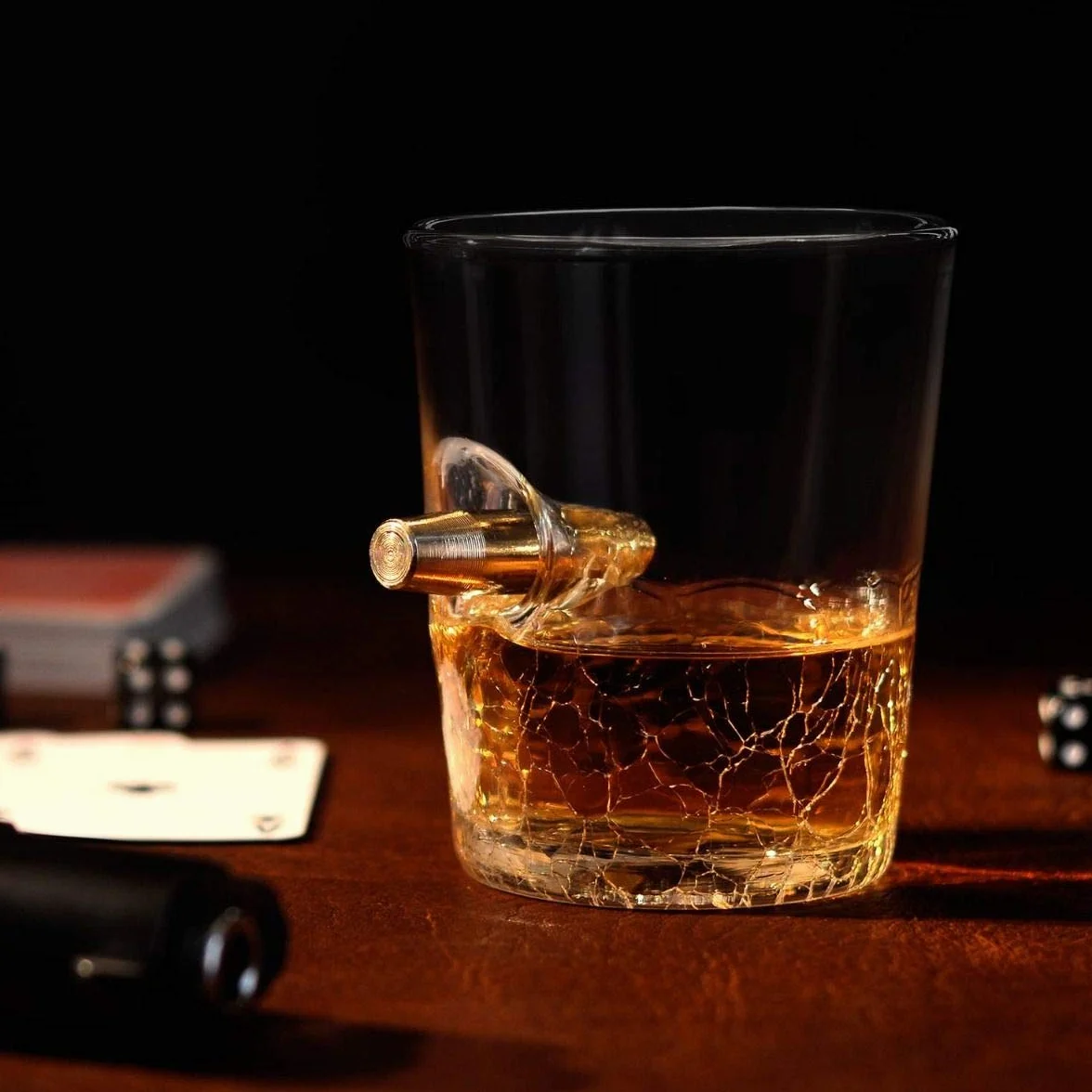 Bar Amigos Kieliszki do wódki, 300 ml, dwupak z kulkami w szkle, szklanki degustacyjne do picia Scotch, Bourbona, whisky, brandy, 2 sztuki