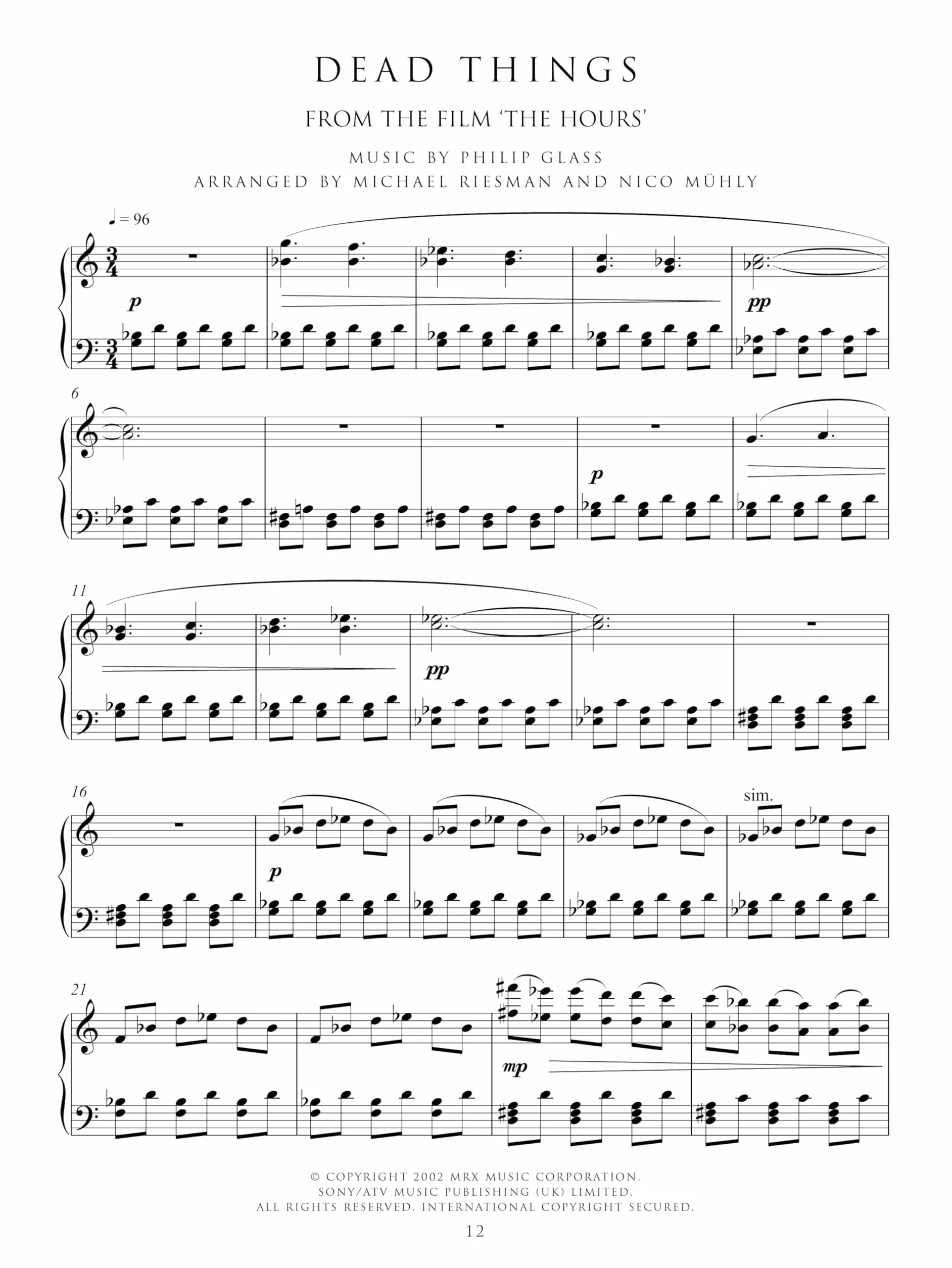 Philip glass: the piano collection piano