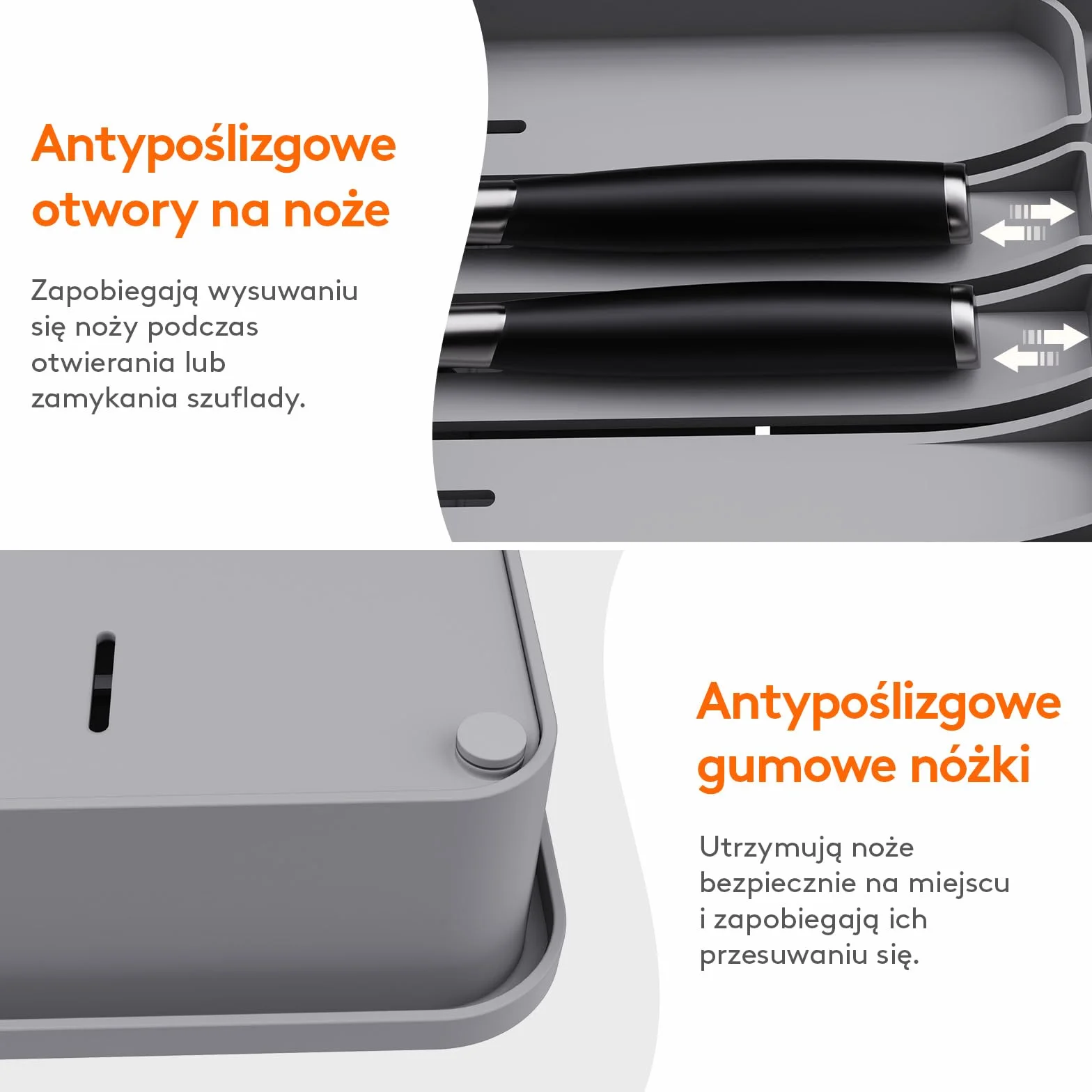 Lifewit Szuflada kompaktowa organizator organizatorów kuchennych Organizator Tray for Knives Nóż