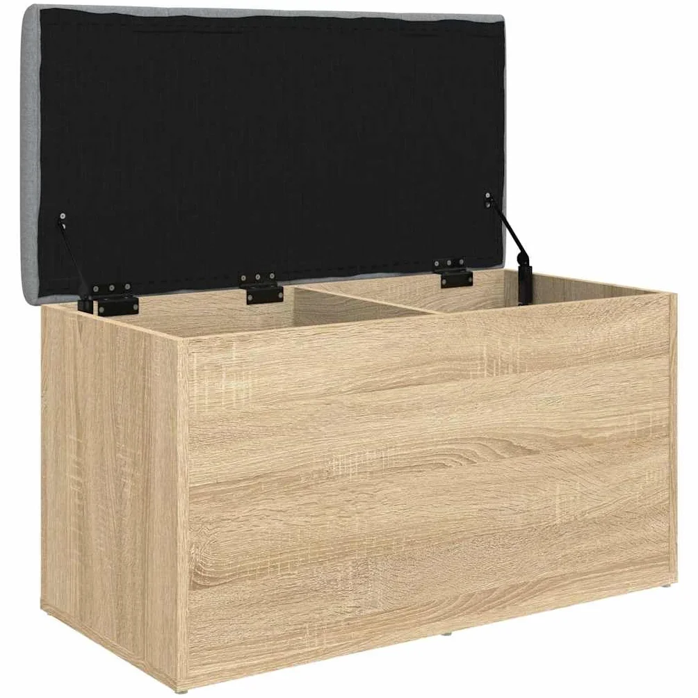 vidaXL Ławka ze schowkiem Sonoma Oak 82x42x45 cm Drewno konstrukcyjne