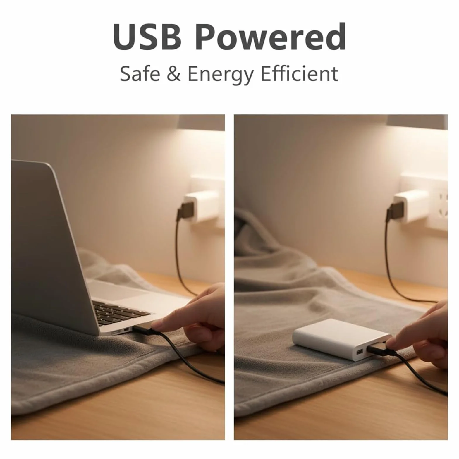 AVSMGP Bezprzewodowy elektryczny koc grzewczy Miękki flanelowy koc zasilany przez USB z 3 ustawieniami temperatury Przenośna mata grzewcza Do domu, biura, podróży,Pink,180×200CM/71×78.8IN