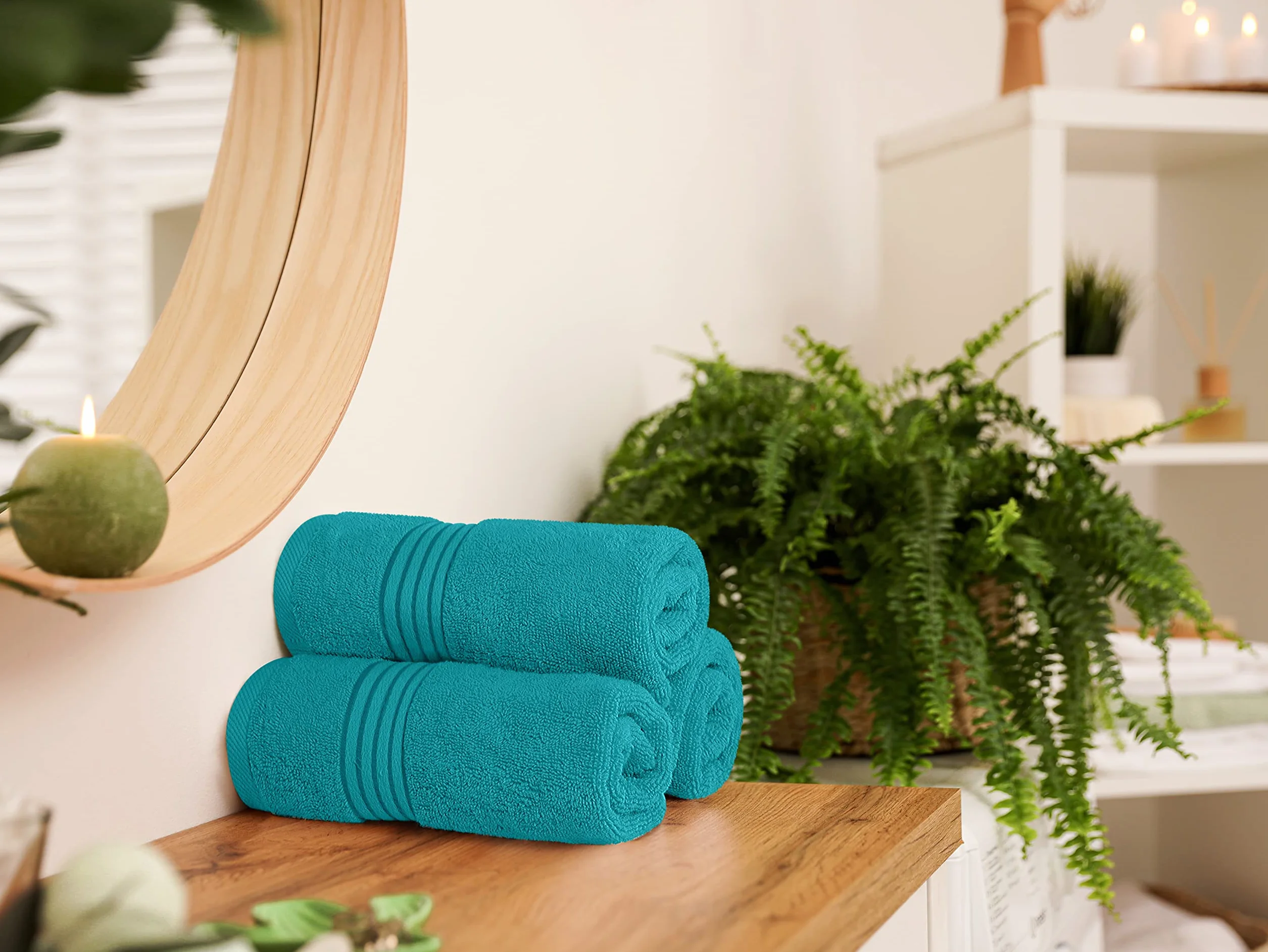 Utopia Towels - ręczniki do rąk - 100% bawełny Ring Spun, bardzo miękkie i wyjątkowo chłonne bardzo duże, grube 41 x 71 cm ręczniki hotelowe, dla gości i spa opakowanie 6 szt. (turkus)