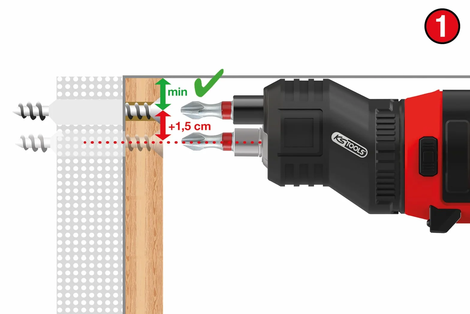 KS Tools 515.6699 kalendarz adwentowy z mini eMONSTER zestaw wkrętarek akumulatorowych 31-częściowy