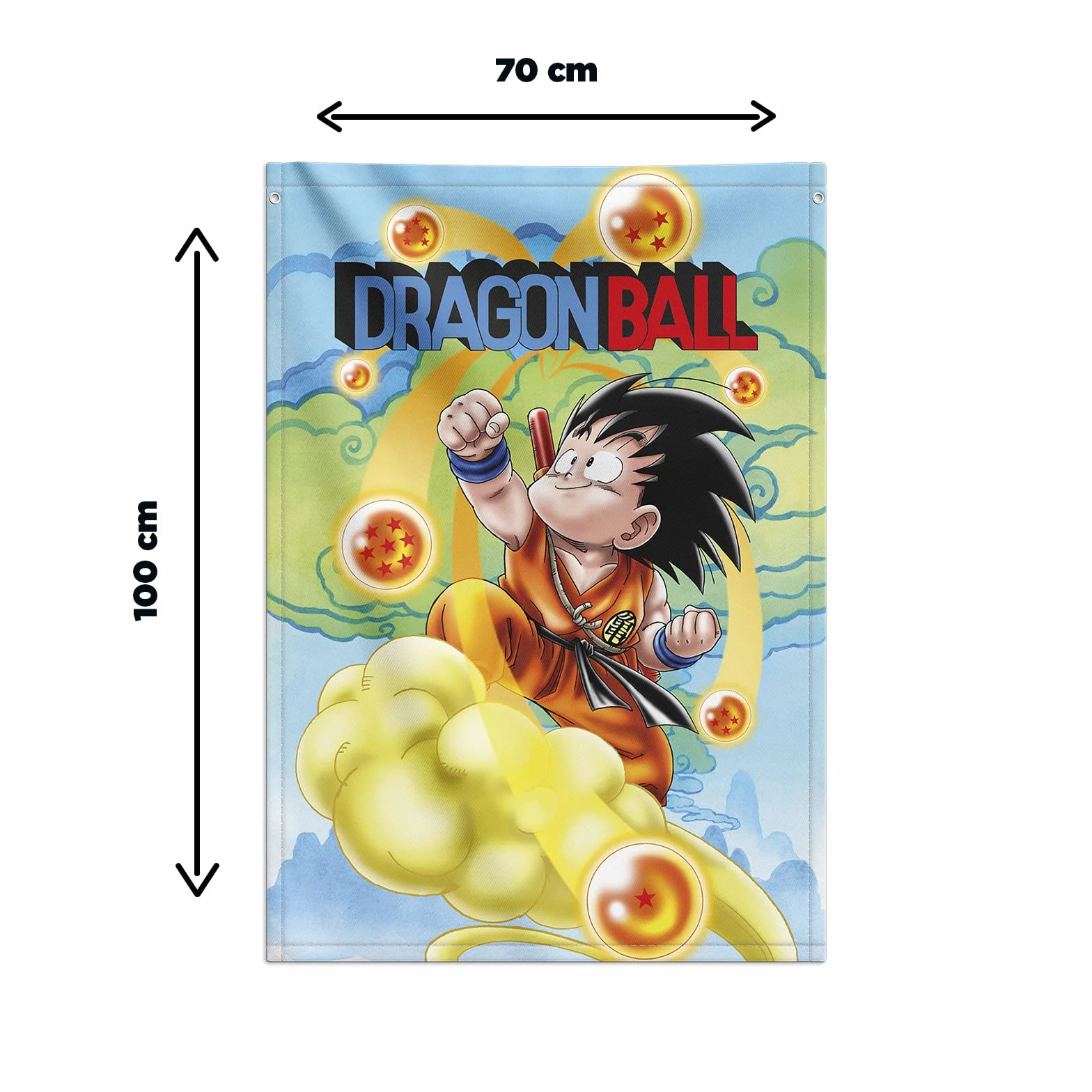 Grupo Erik Dragon Ball Goku Decorative Flag | 27.5 x 39.3 inches - 70 x 100 cm | Wall Tapestry - Wallscroll - Hanging scroll - Poster - Kakemono | Wall Decor