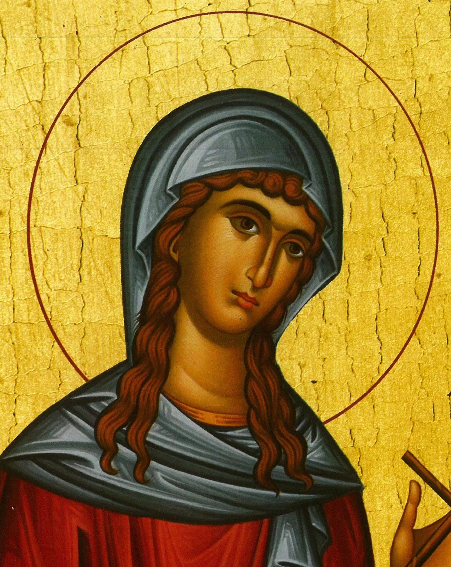 Ikona Saint Marina, ręcznie robiona grecka prawosławna ikona św. Mariny Antiochii Męczennika, sztuka bizantyjska wisząca na ścianie, prezent religijny