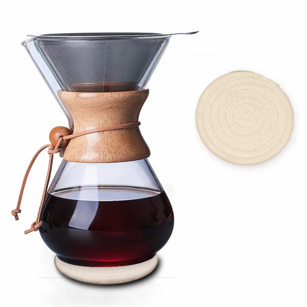 OKCLOD Ekspres do kawy Pour Over z filtrem permanentnym 400 ml