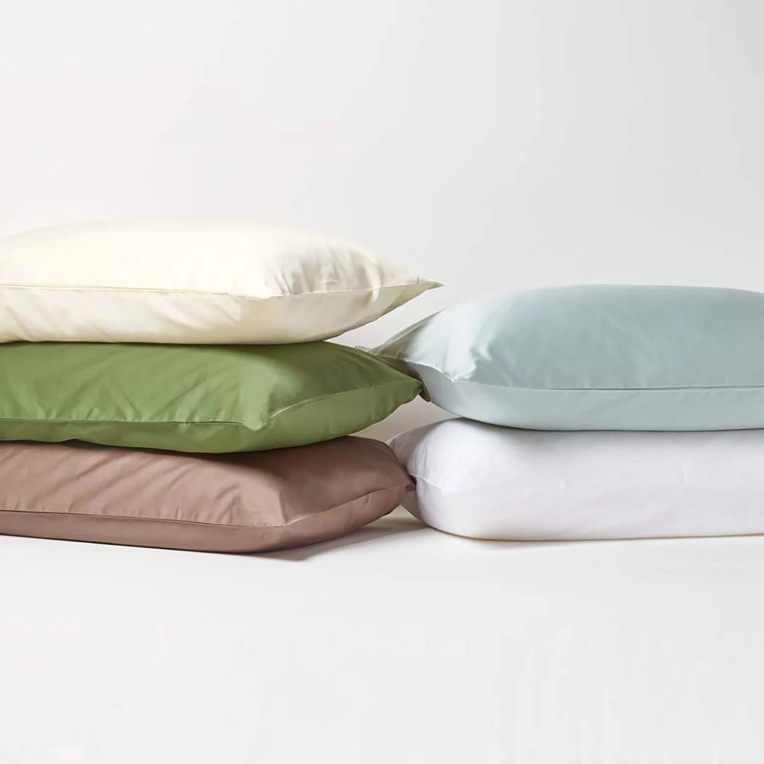 HOMESCAPES Biały zestaw poszewek na kołdrę z bawełny organicznej rozmiar super king size 400TC gęstość splotu 600 równoważny poszewka na kołdrę zestaw pościeli 2 poszewki na poduszki w zestawie