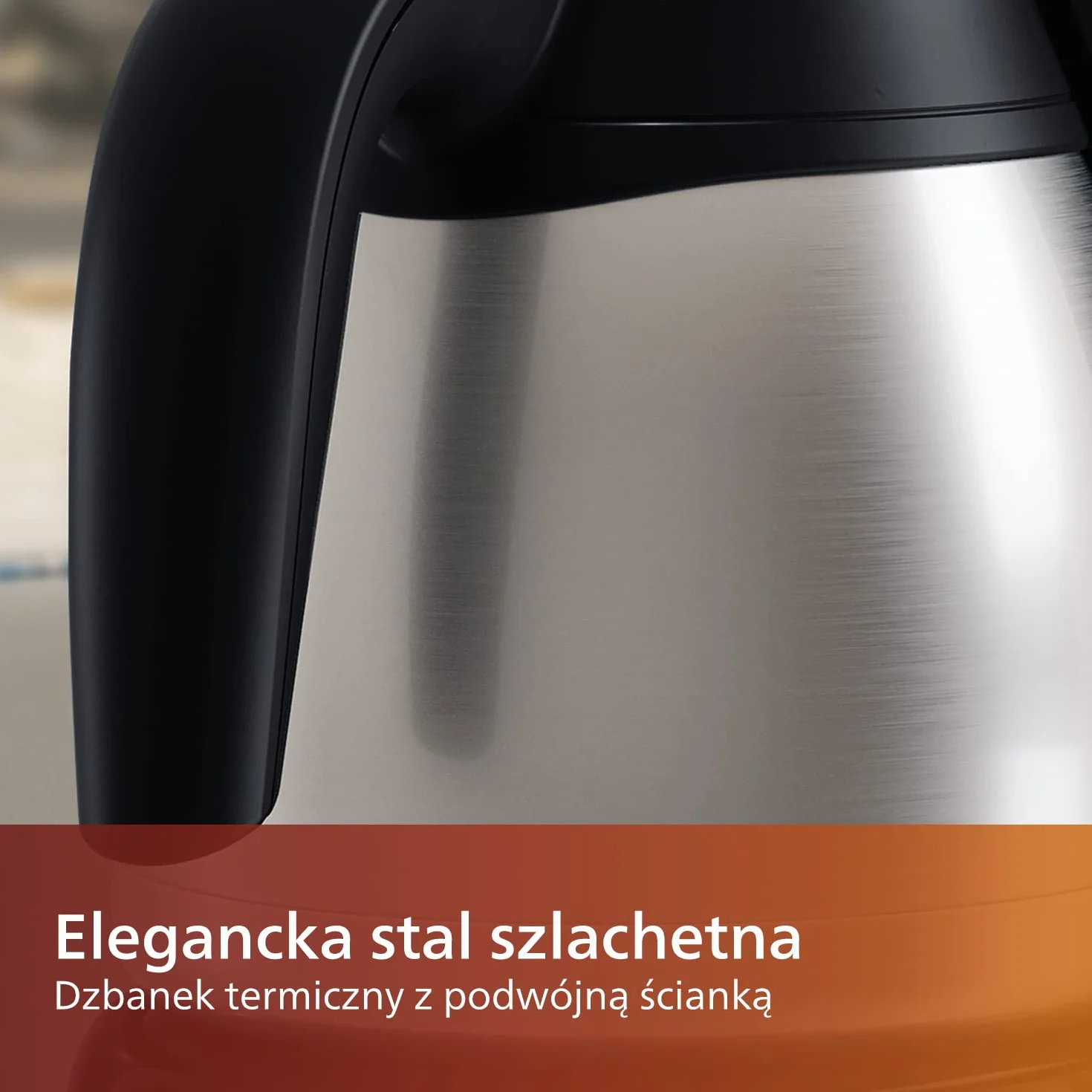 Philips Café Gaia Ekspres przelewowy do kawy,1,2 l Dzbanek termiczny utrzymuje temperaturę, Na 15 filiżanek, Stal szlachetna, Automatyczne wyłączanie, Blokada kapania, Satynowy Beżowy (HD7546/20)