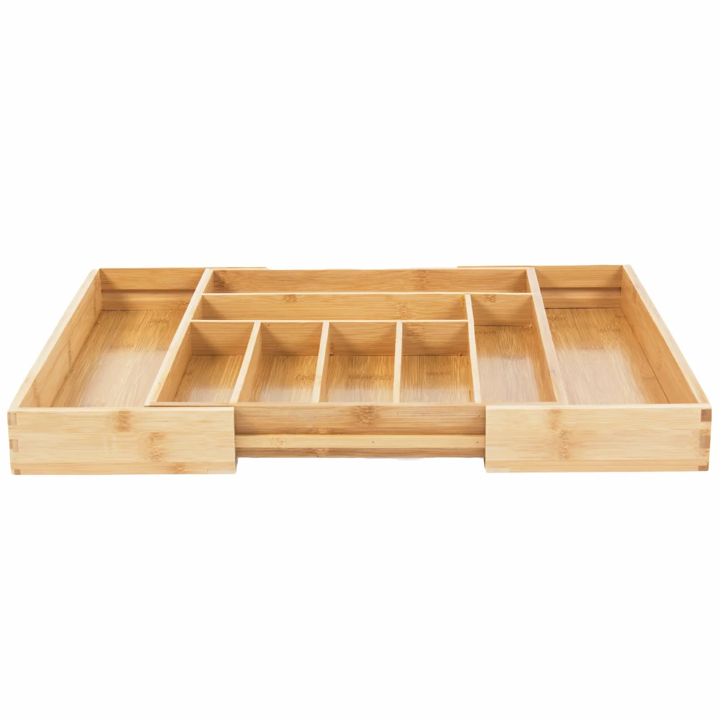 Rozsuwany bambusowy organizer na sztućce GreenBlue, 325-500x430x45mm, GB379