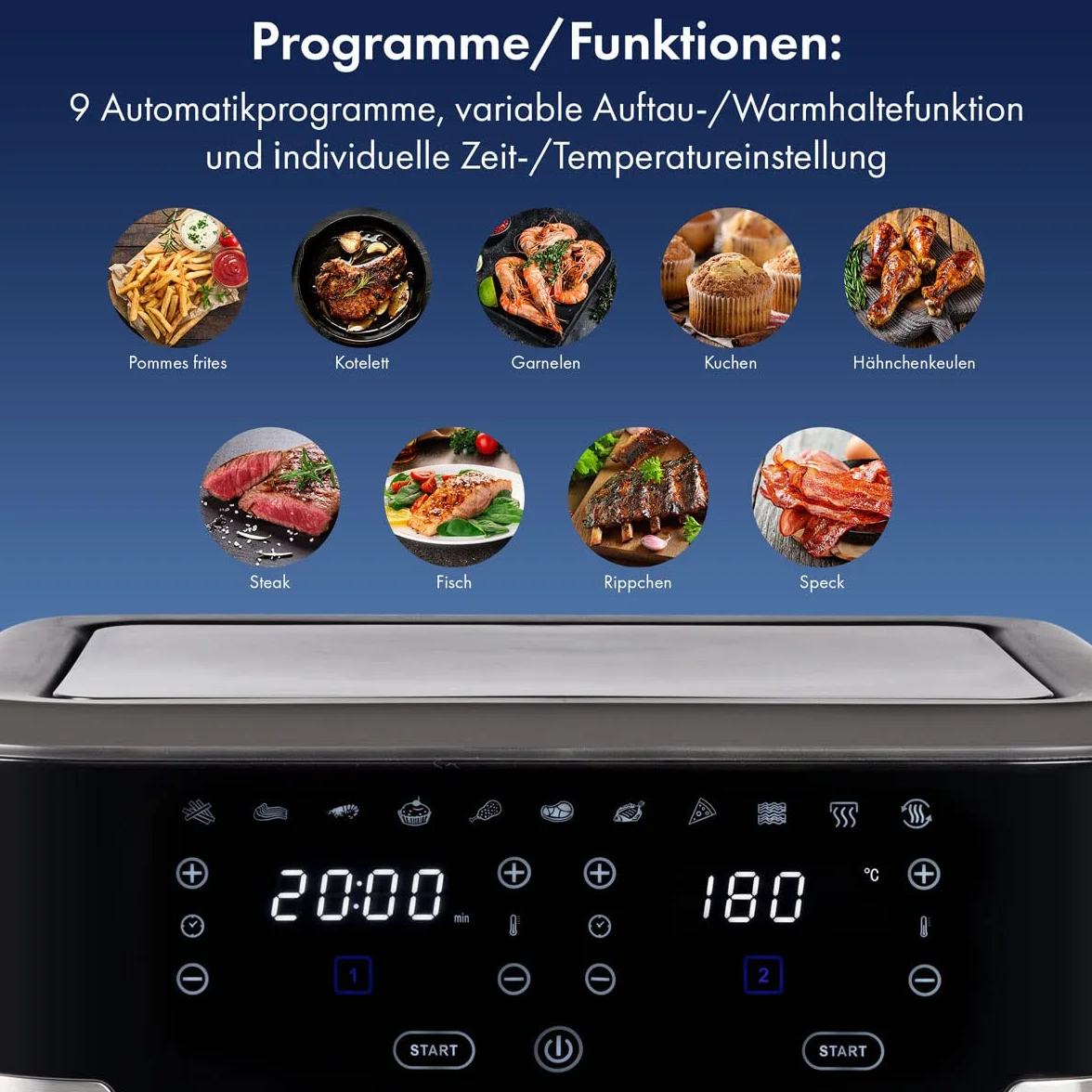 Proficook 501242 Frytkownica, Czarny/Srebrny, 4,5 l