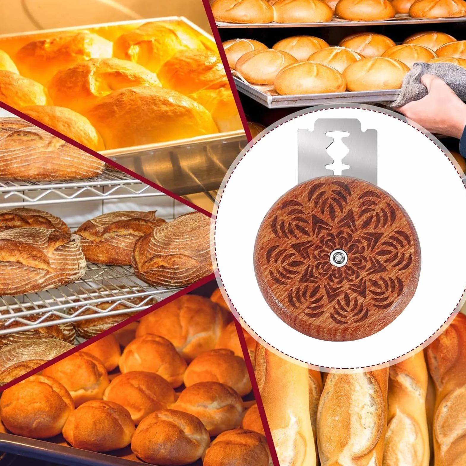 Nóż do krojenia chleba – ostrze do krojenia chleba z ergonomicznym uchwytem | nóż do cięcia chleba i wypieków, ręcznie wykonany nóż do krojenia kuchni, gospodarstwa domowego, piekarni