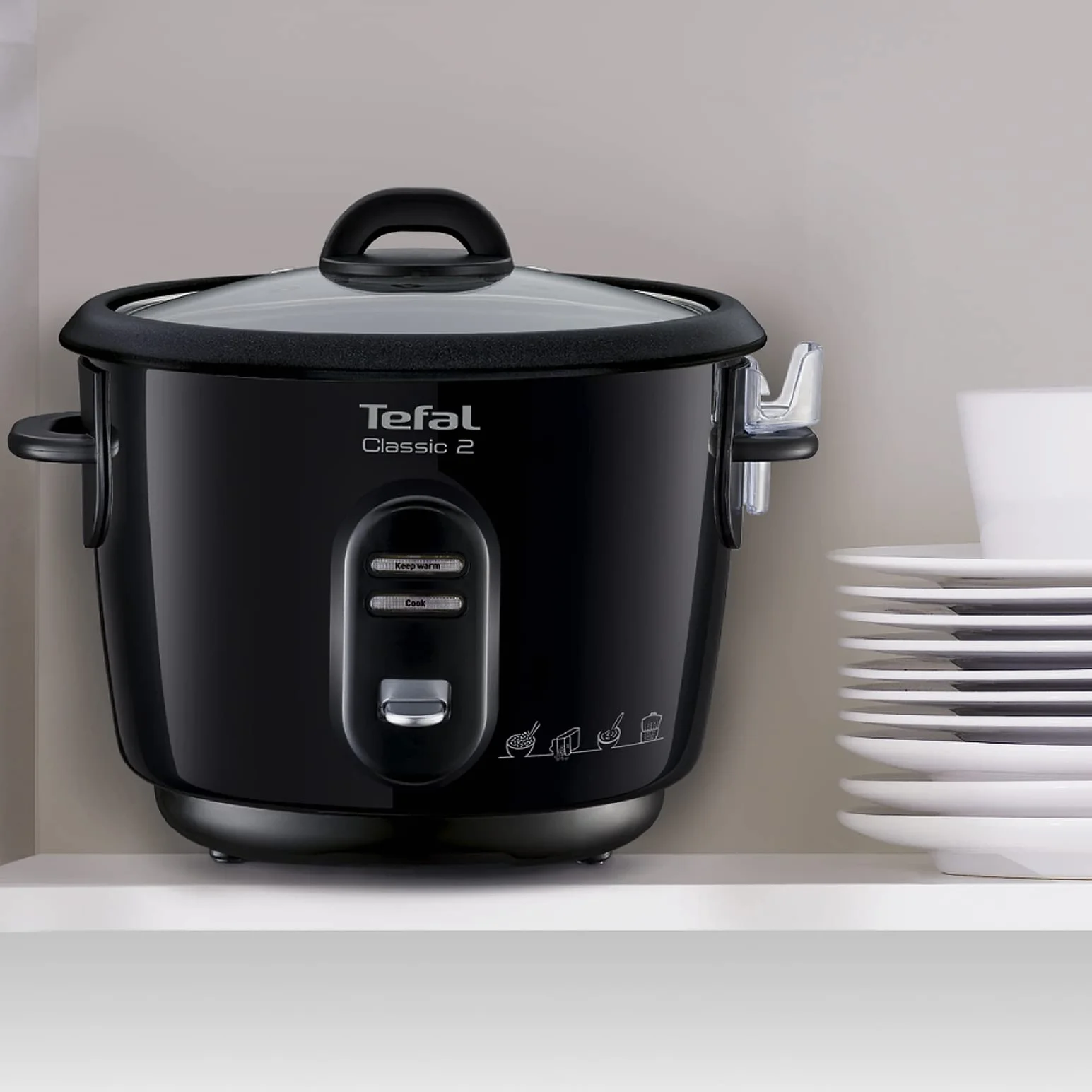 Tefal RK102811 Classic Ryżowar pojemność 3 l, zestaw akcesoriów, czarny