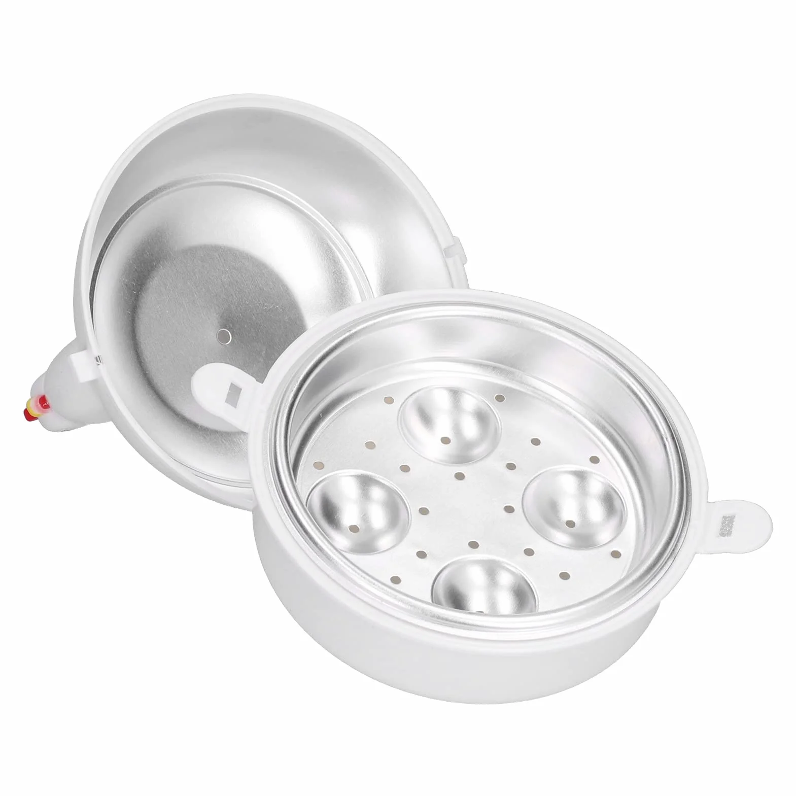 Tyenaza Egg Cooker, 4 Eggs Chicken‑Shaped Heat Microwave Eggs Boiler for Home Kitchen(12.3X13cm)