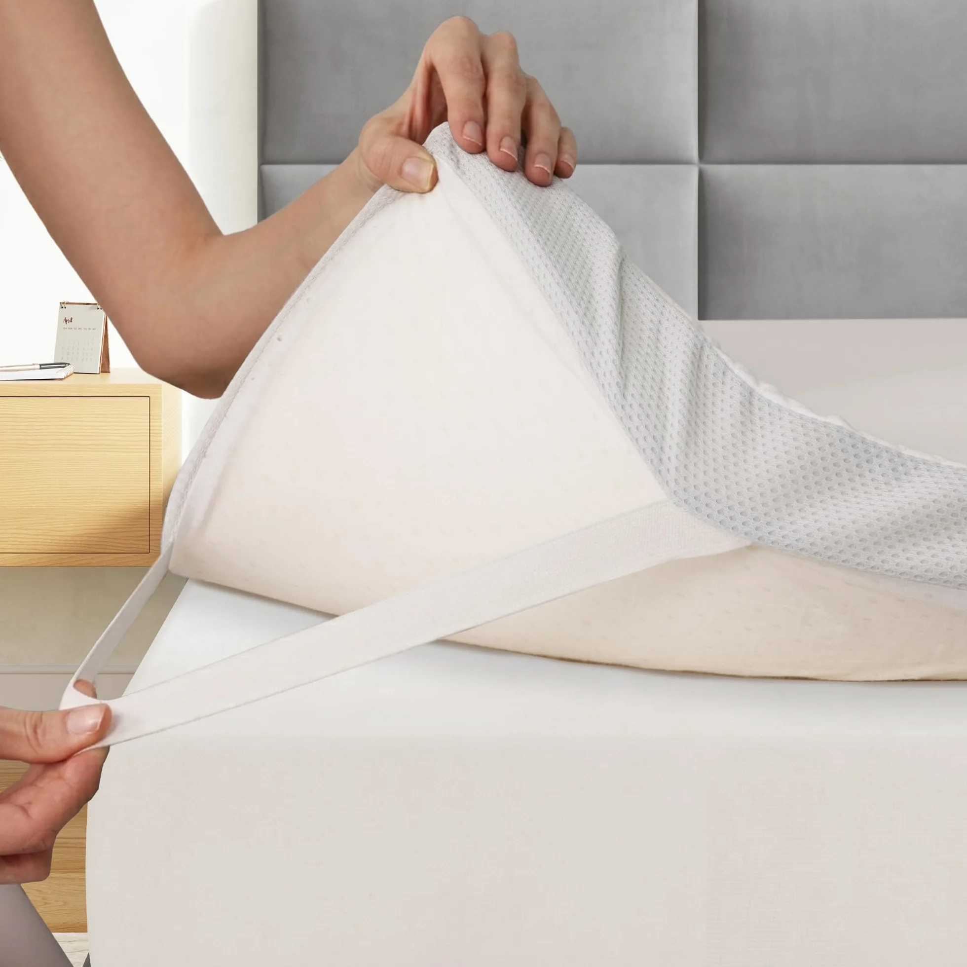 EGO HOME Materac wierzchni 90 x 200 cm, wysokość 5 cm, z pianki memory z certyfikatem Öko-Tex, zdejmowana i nadająca się do prania nakładka na materac na łóżko kontynentalne, materace, sofę do spania