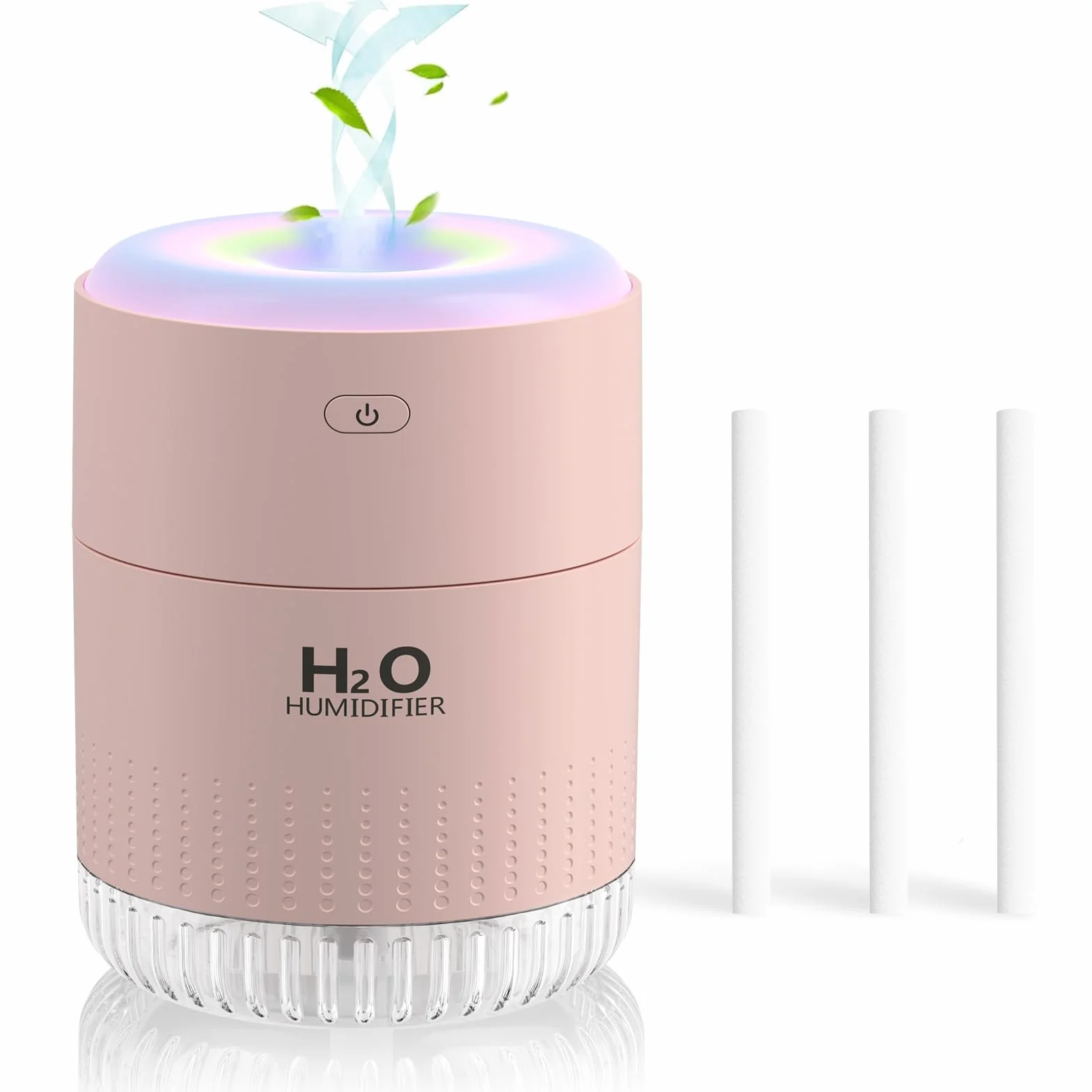 SZO Mini nawilżacz powietrza do wnętrz z oświetleniem LED, jasnoróżowy
