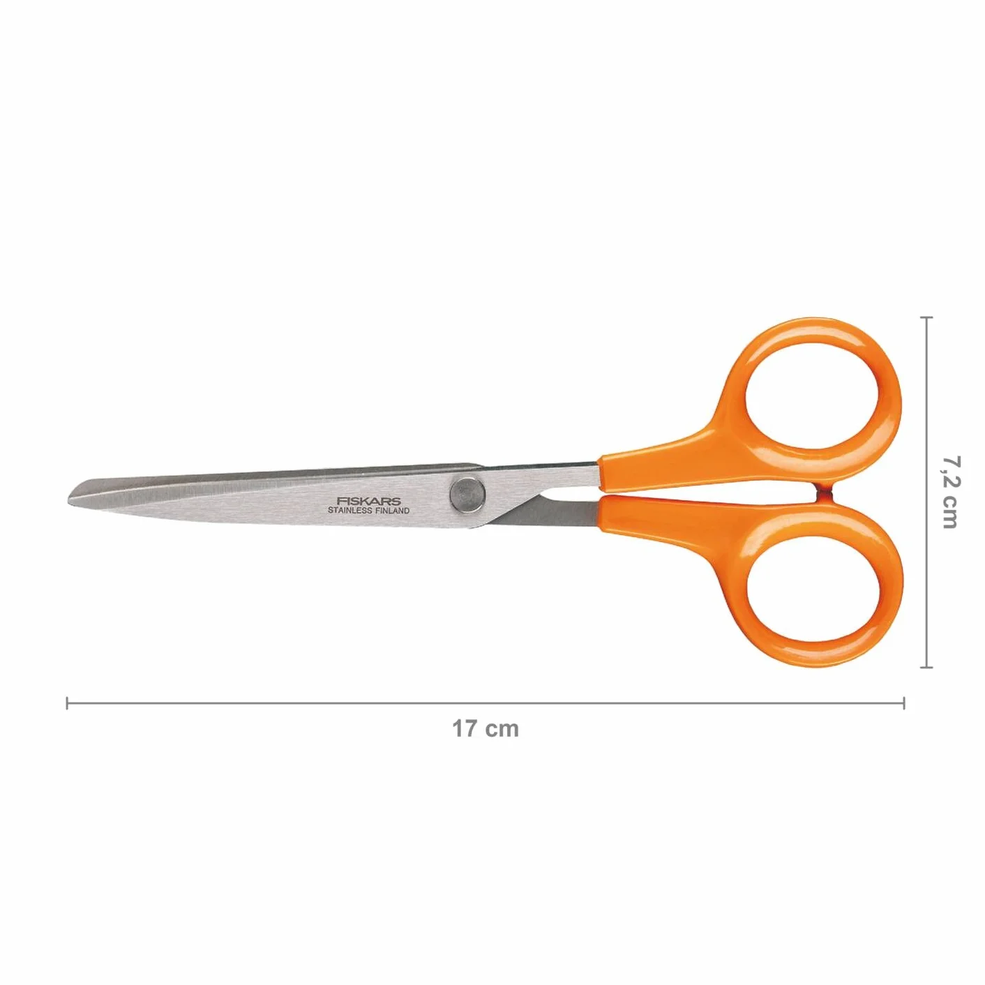 Fiskars Nożyczki wielofunkcyjne, długość: 17 cm, dla osób prawo- i leworęcznych, ostrze ze stali nierdzewnej/uchwyty z tworzywa sztucznego, pomarańczowe, klasyczne, 1005150