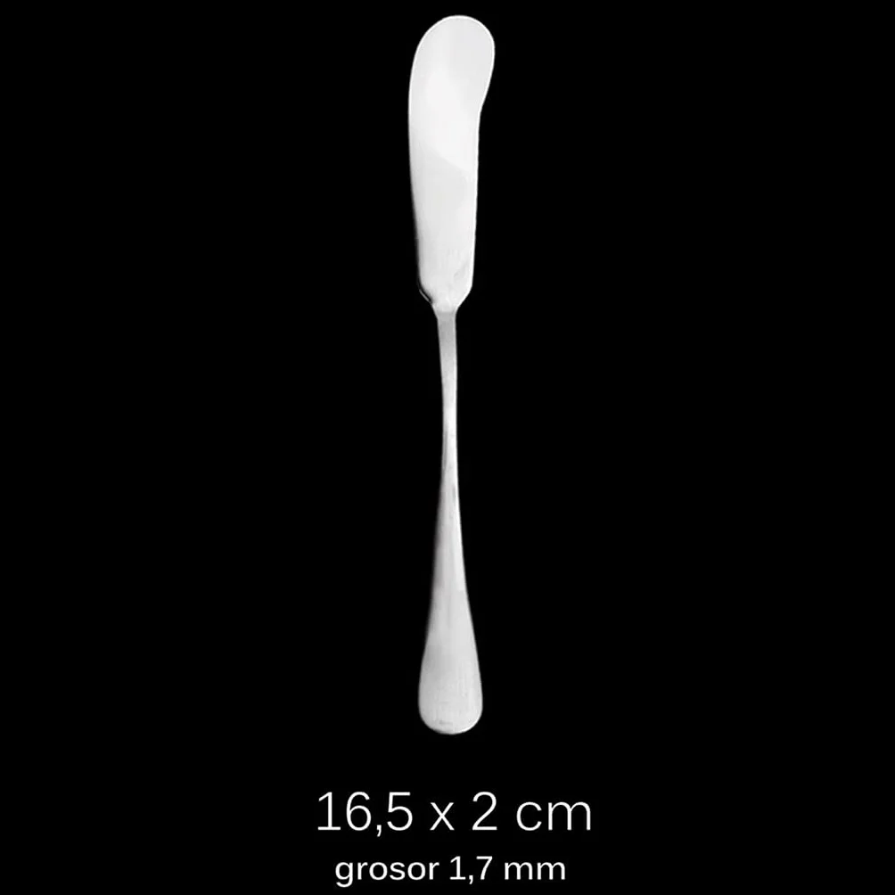 6 noży do masła 16,5 x 2 cm, stal szlachetna 18/0, proste i eleganckie wzornictwo