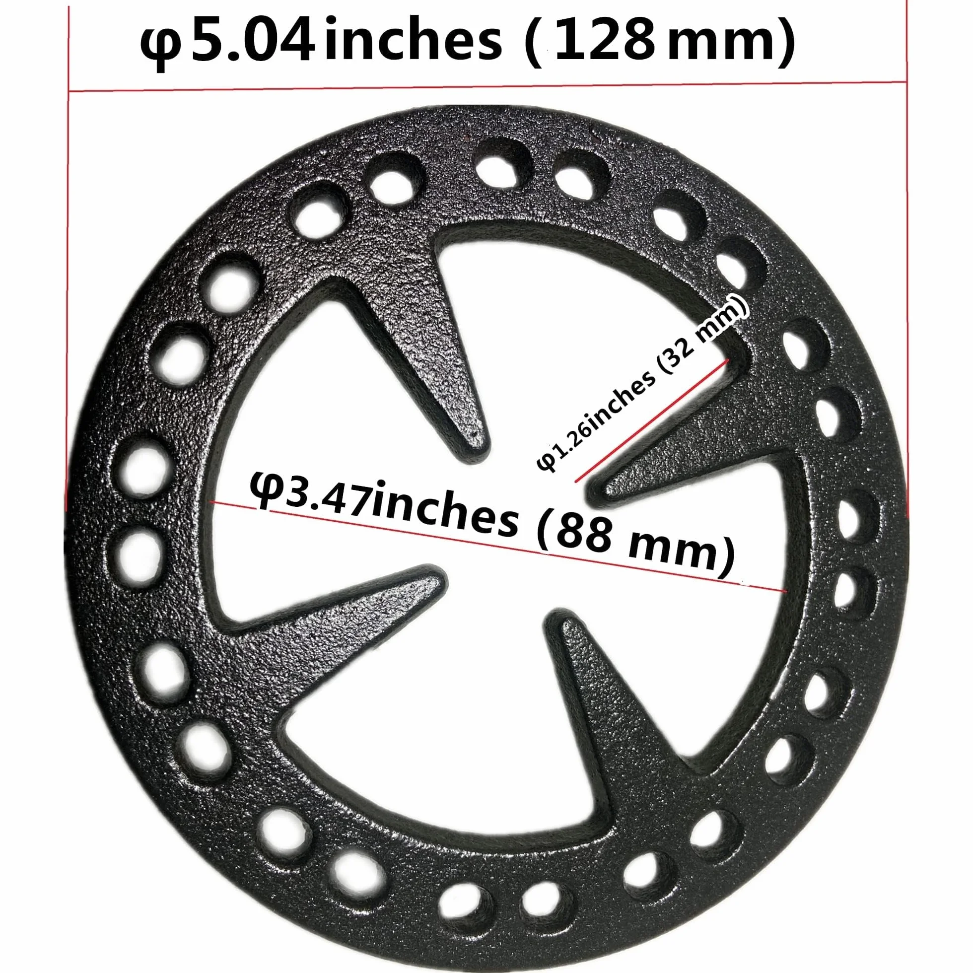 METER STAR Żeliwny reduktor pierścienia gazowego 12,5 cm, ulepszona konstrukcja, płaski stojak na garnki, do tureckiego dzbanka do kawy, ekspresu do kawy i dzbanka mokka na kuchenkach gazowych