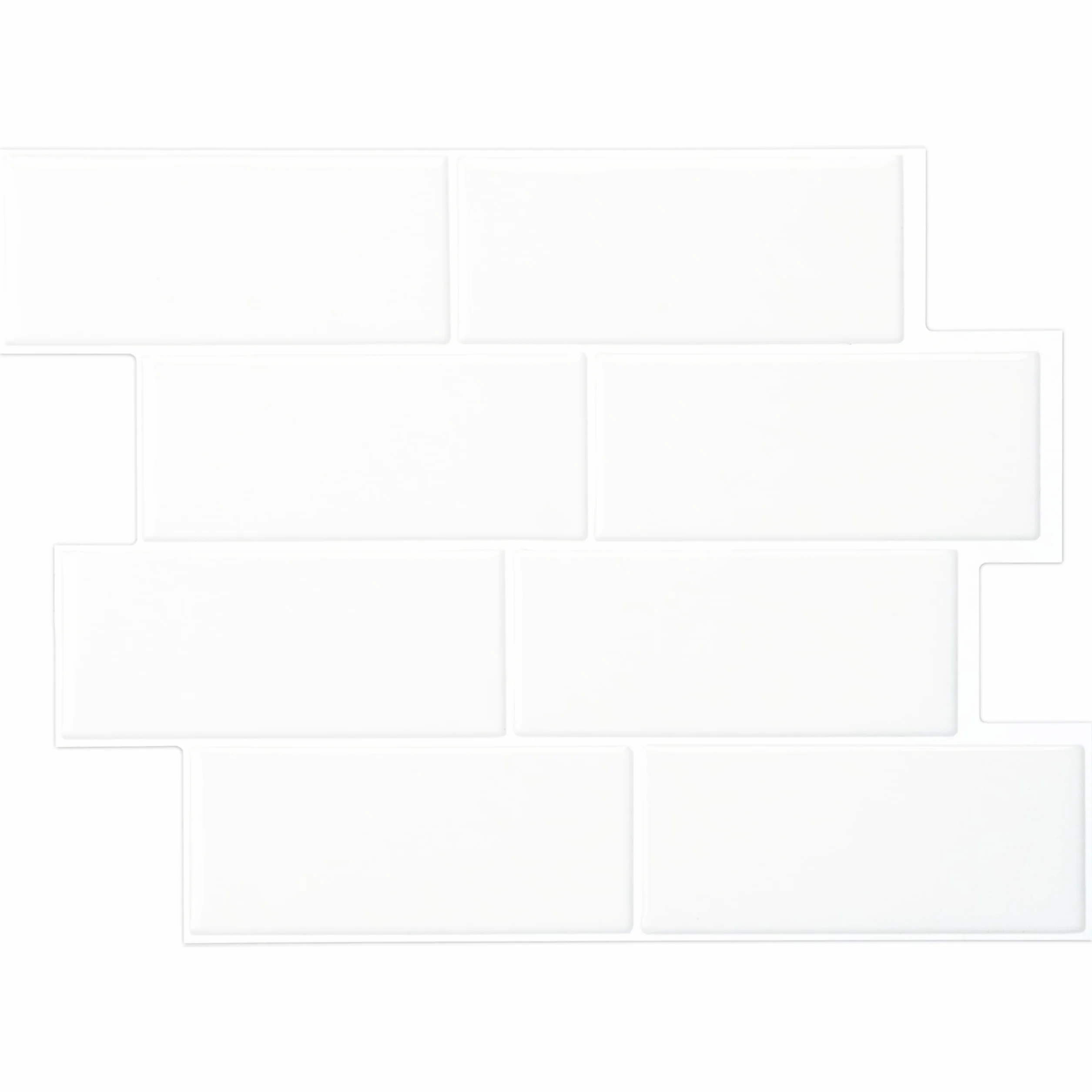 Smart Tiles Naklejki na płytki rozpryskowe - Metro White, samoprzylepne płytki ścienne, 5 paneli ściennych 29 x 21 cm, żaroodporne samoprzylepne tapety, wodoodporne płytki łazienkowe, wyprodukowano w