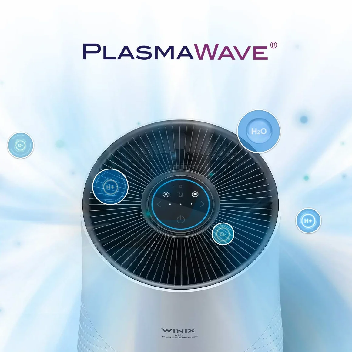 Winix Oczyszczacz powietrza A332, filtr True HEPA, CADR 228 m³/h (do 45 m²), dla alergików, technologia plazmowa Wave, redukuje 99,97% alergii, pyłków i złych zapachów do sypialni i salonów