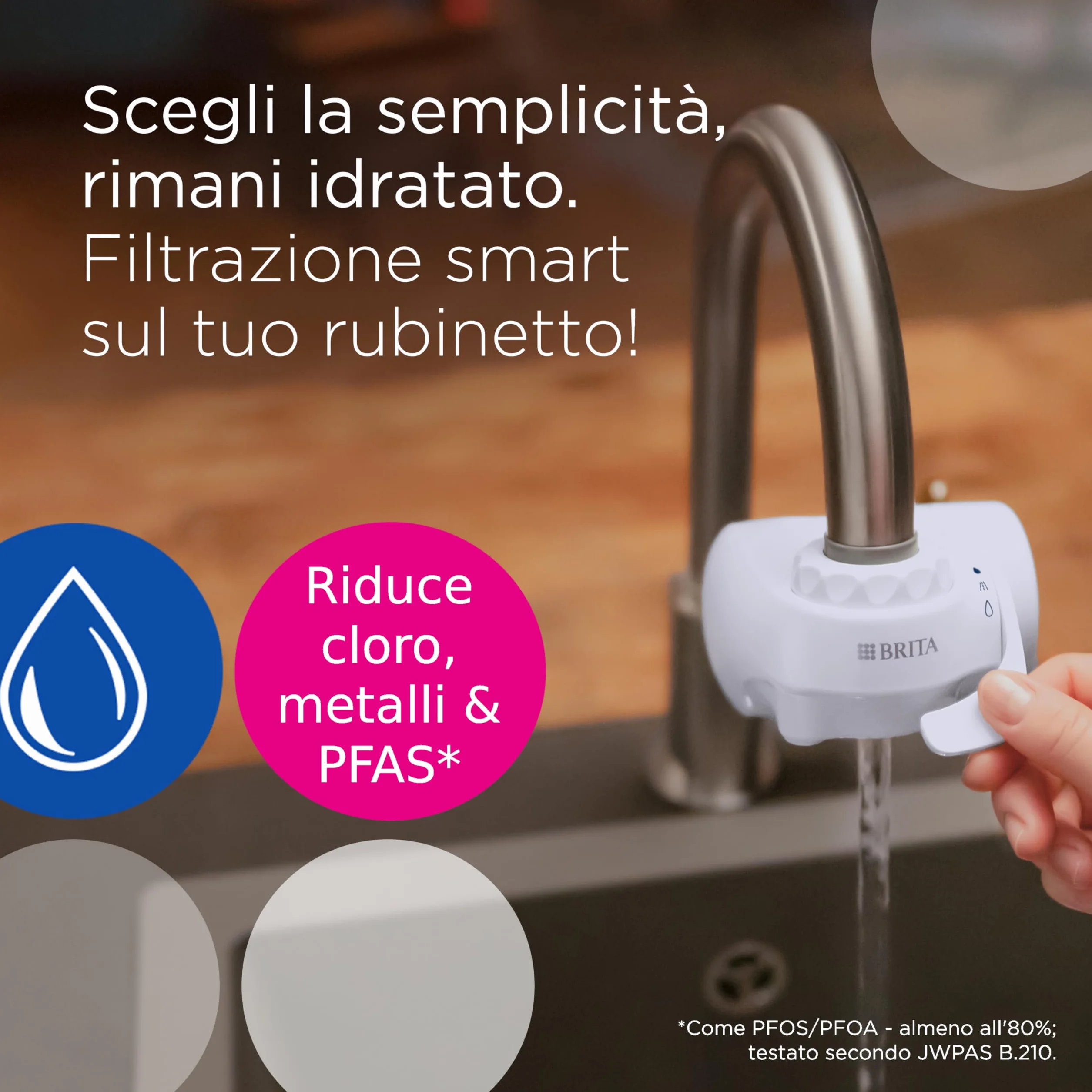 BRITA Filtr do wody z kranu ON TAP V - redukuje chlor, PFAS, metale