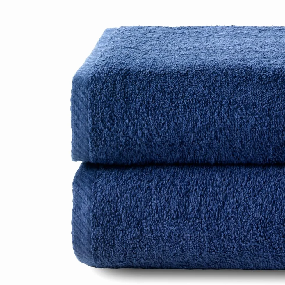 Top Towel - Plus - Duże ręczniki kąpielowe - Ręczniki kąpielowe - 2 ręczniki kąpielowe - 70 x 140 cm - 100% bawełna - Granatowy