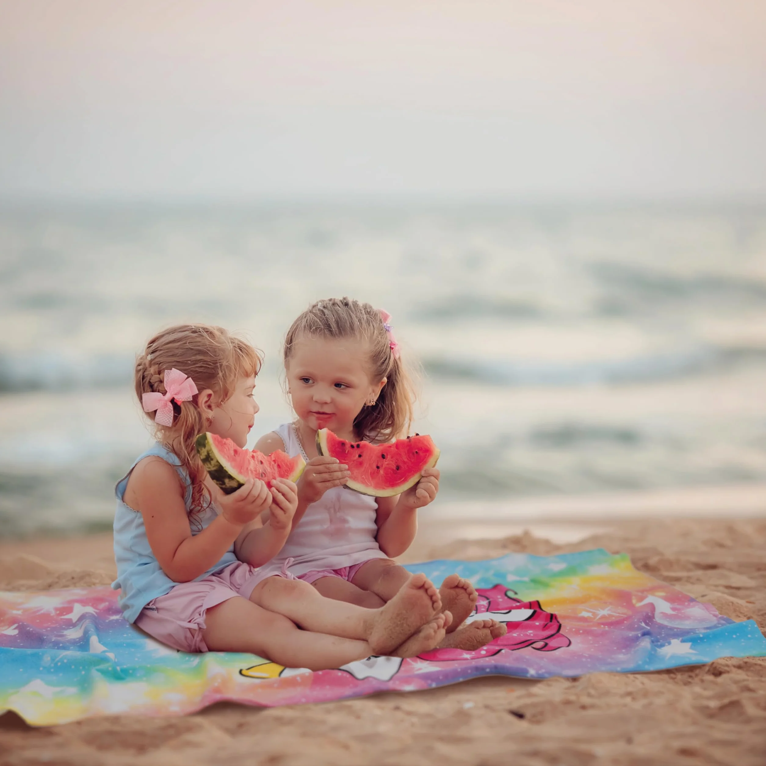 Ręcznik jednorożec 70x140cm dla dzieci dziewczynki 100% bawełna, ręcznik kąpielowy, ręcznik plażowy, ręcznik do plaży, jednorożec, miękki, szybkoschnący, delikatny, koń
