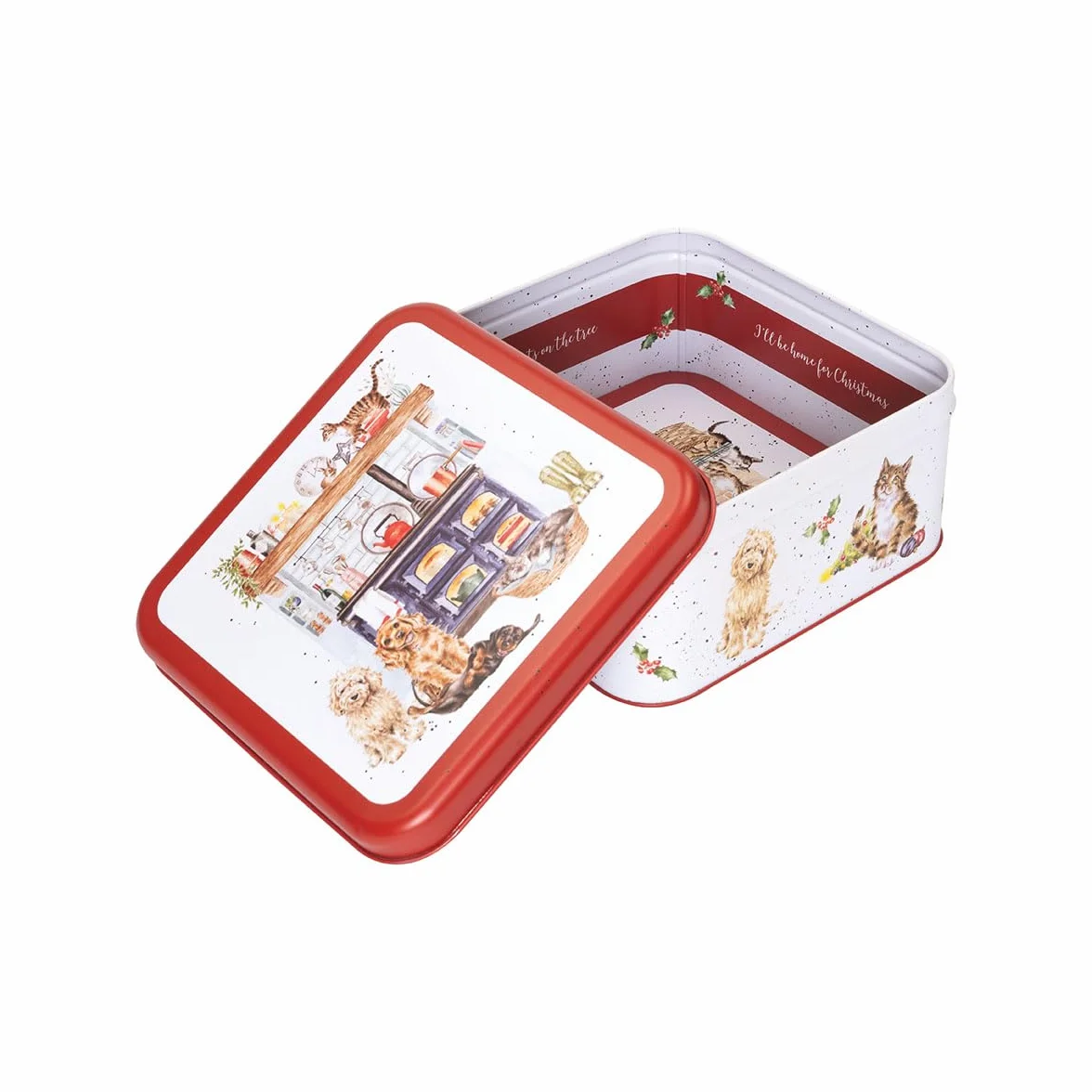 Wrendale Designs Country Kitchen Świąteczna szkatułka na jedzenie dla psa i kota