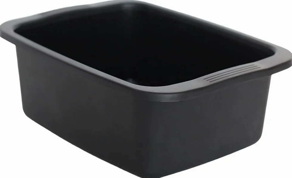 Macchiavelli czarna prostokątna umywalka. Plastikowa miska o pojemności 10L. Wielofunkcyjna taca mierzy 42 x 31 x 15,5 cm
