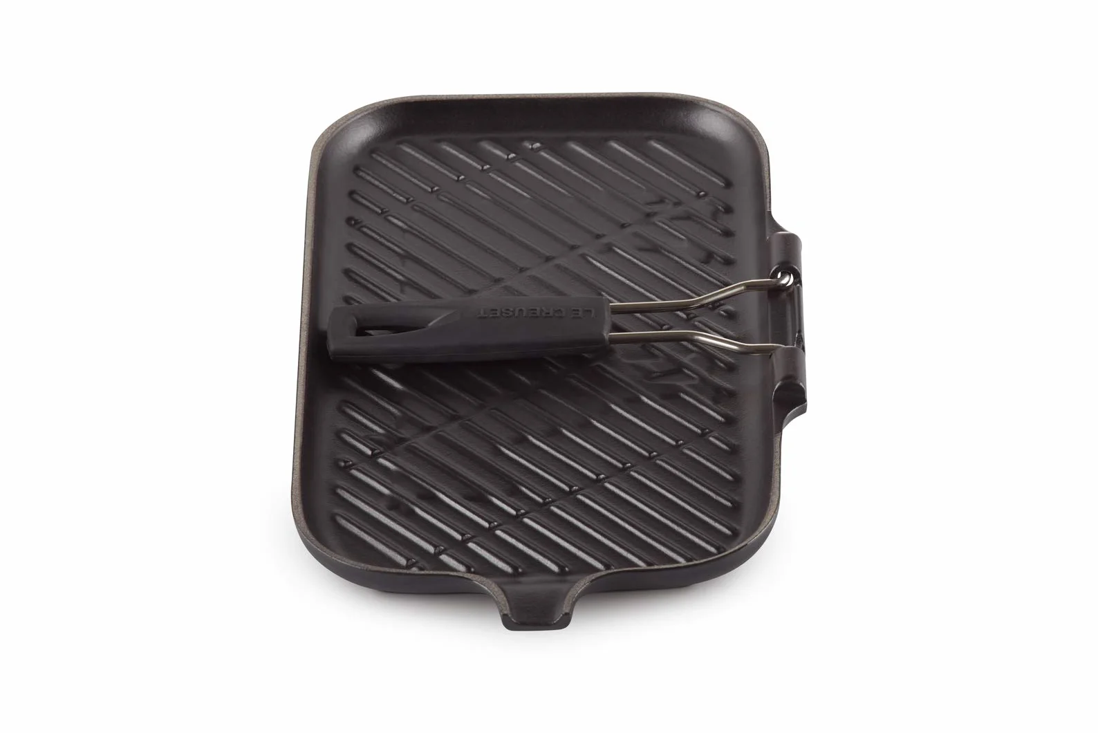 Le Creuset Żeliwna patelnia do steków, prostokątna, 36 x 20 cm, nadaje się do wszystkich rodzajów kuchenek włącznie z indukcyjnymi, czarna