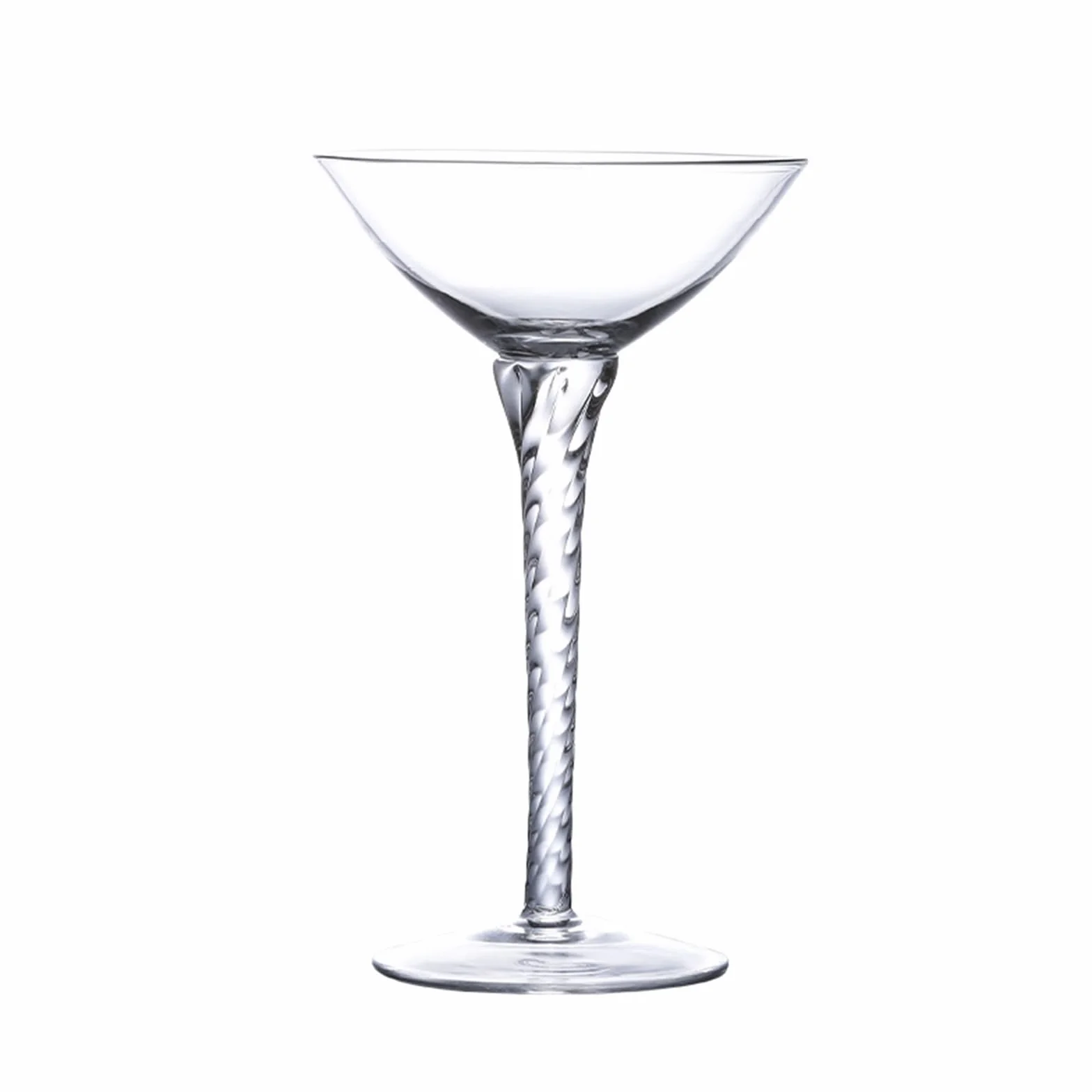 Kieliszki koktajlowe Martini 120 ml, spiralny kieliszek koktajlowy do serwowania koktajli prezent na walentynki rocznicę ślubu