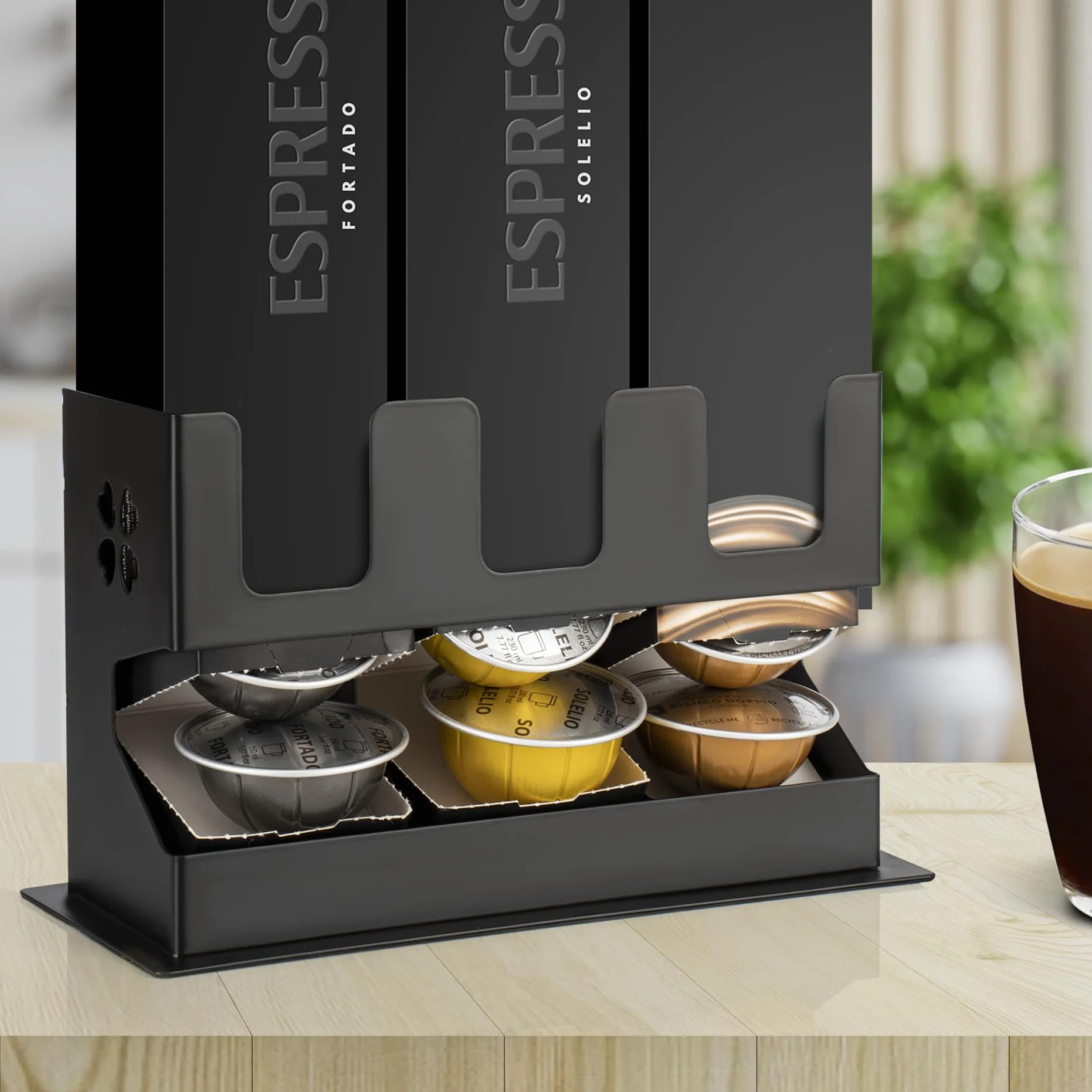 Dozownik na kapsułki kompatybilny z Nespresso Vertuoline uchwyt RECAPS