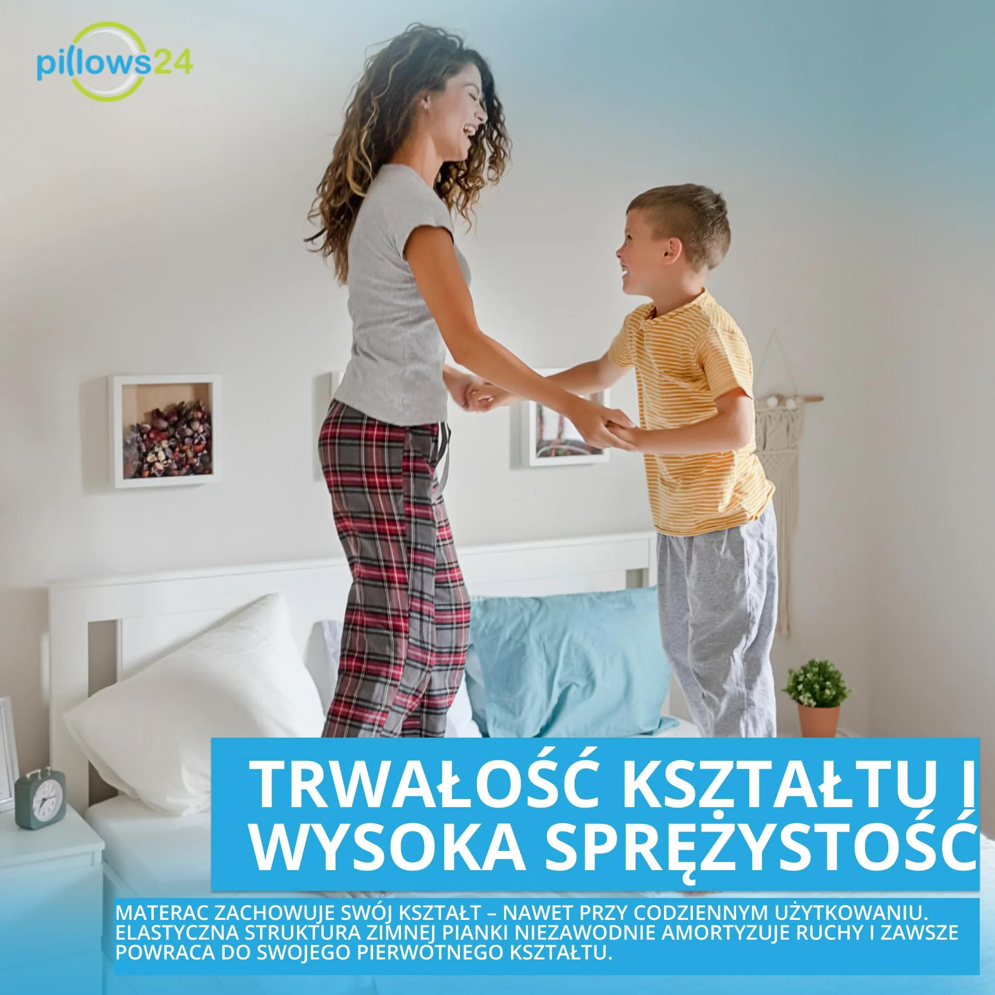 Materac 90x200 H2 | Wysokość 13 cm | Z pianki zimnej | Pokrowiec zdejmowany, można prać do 60°C | Certyfikat OEKO-TEX | Oddychający & hipoalergiczny | Water Foam | Wyprodukowano w Polsce