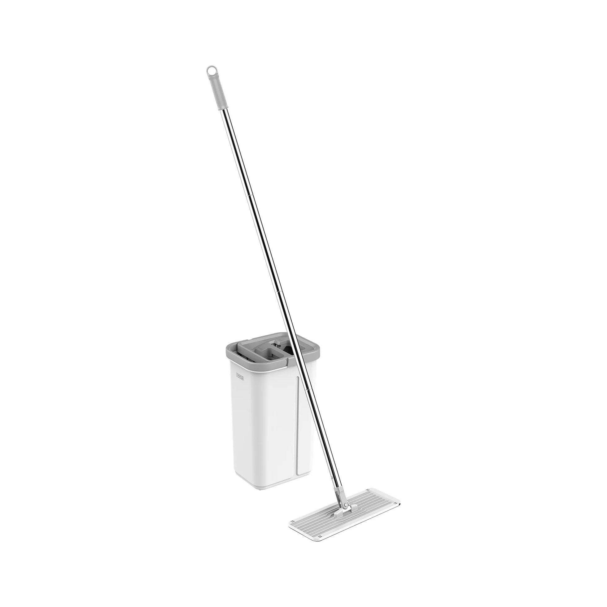 Teesa Mop Czyszczący New Clean R13 Płaski Dwukomorowe Wiadro 5,7 L Szary TSA0045