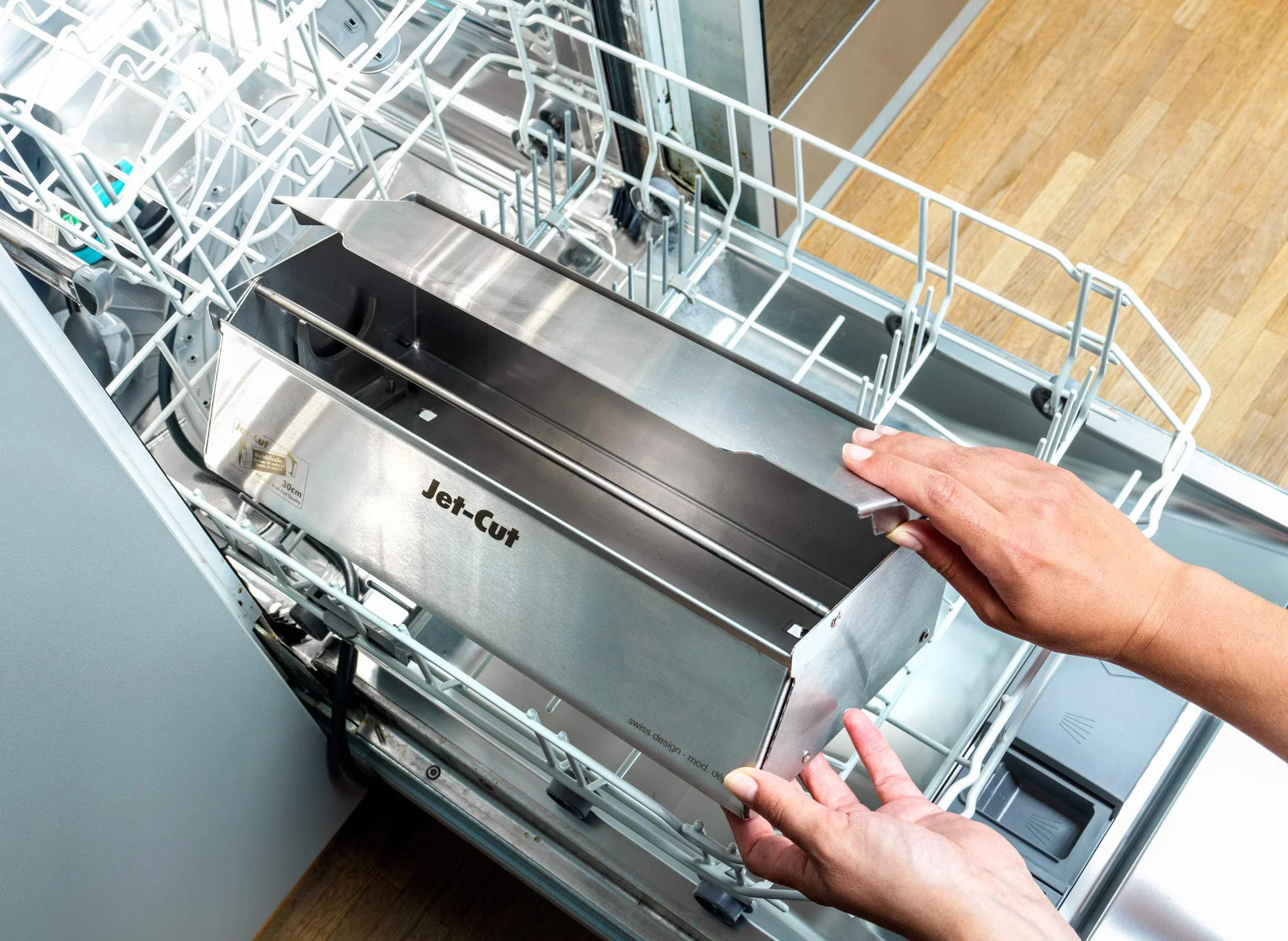system do ponownego napełniania folii spożywczej ze stali nierdzewnej, zestaw startowy do gastronomii z 500m Jet-Cut + 70m folii Alustar, 1 sztuka