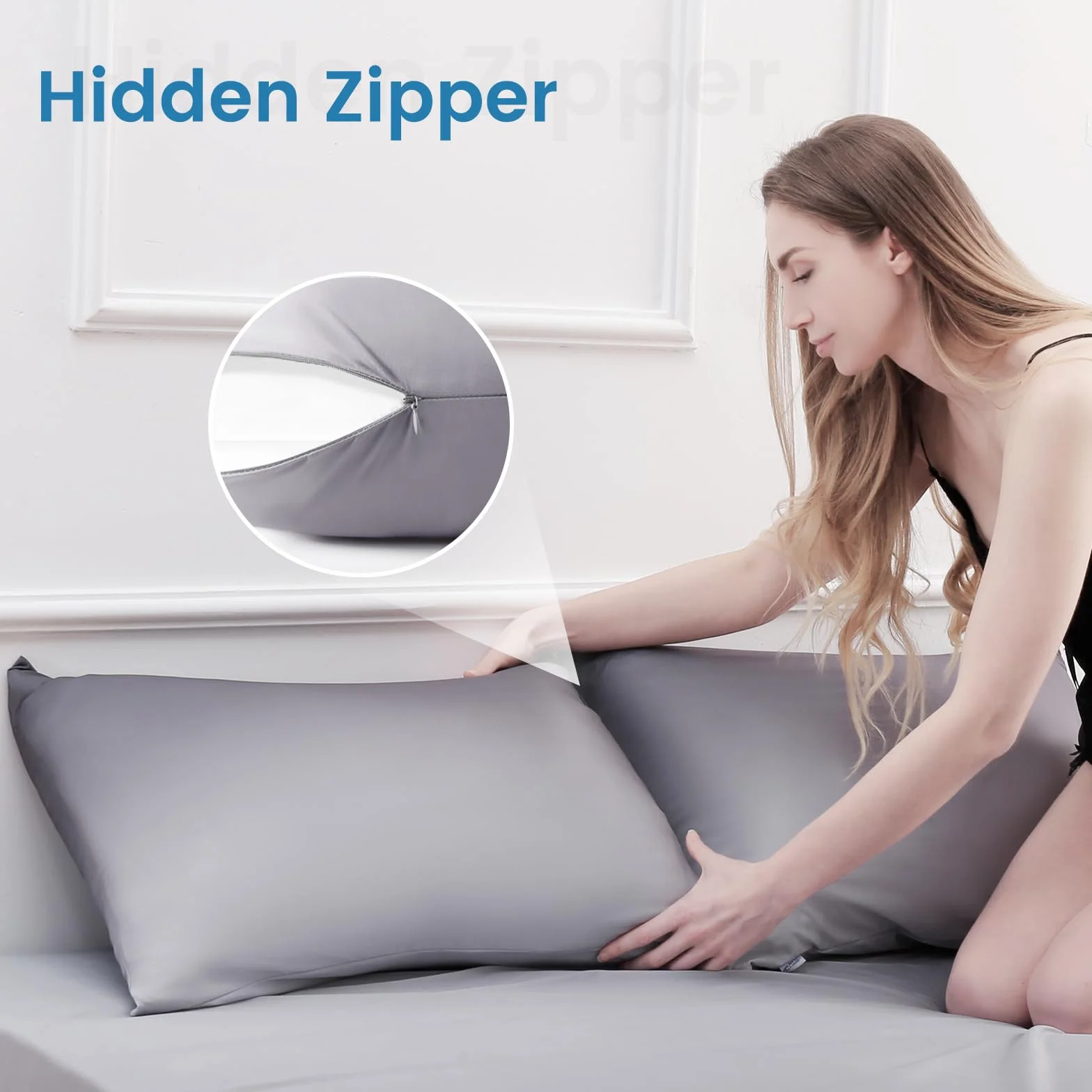 Elegear Chłodząca poszewka na poduszkę 40x80 cm 2 sztuki Arc-Chill Q-Max >0,5 oddychająca