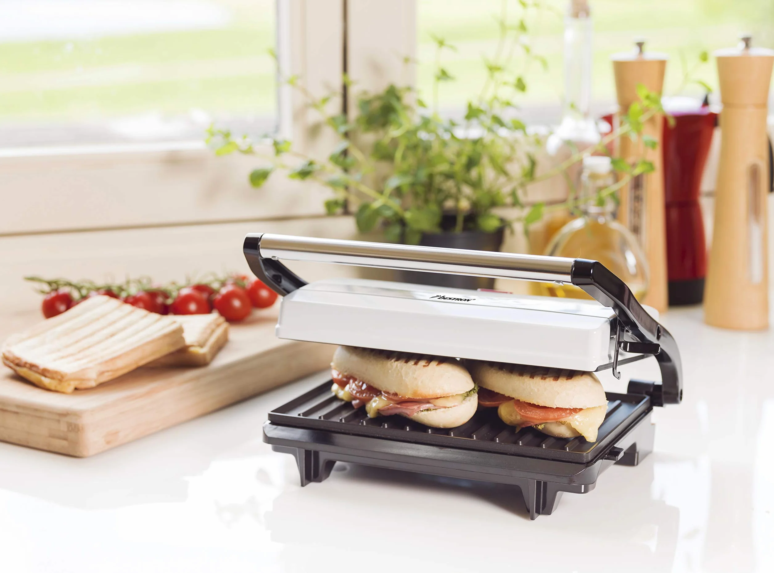Bestron Grill Panini, Biały, 76 cm, 27 x 23 x 9 cm; 1.25 kg