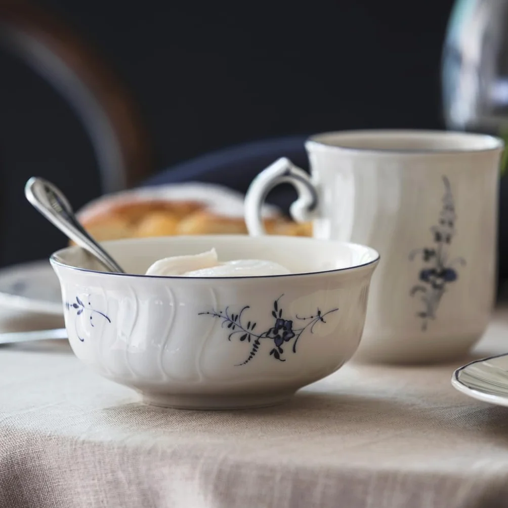 Villeroy und Boch Vieux Luxembourg miska deserowa porcelana premium biała niebieska
