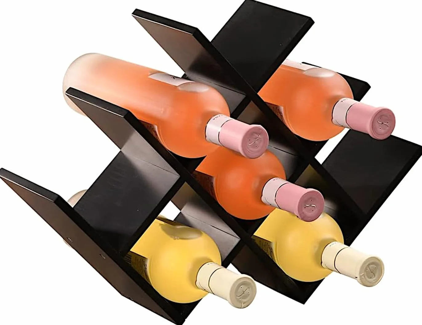 Kesper |Regał na wino, materiał: płyta pilśniowa, wymiary: szer.: 46,5 x głęb.: 12 x wys.: 30 cm, kolor: czarny | 69232
